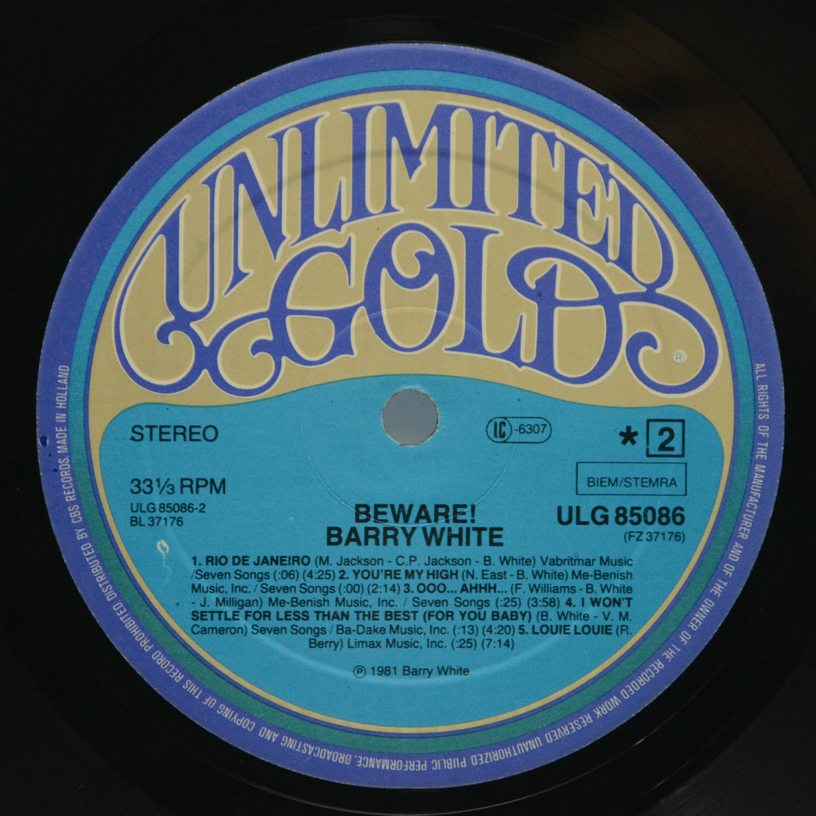 Barry White — Beware!, 1981