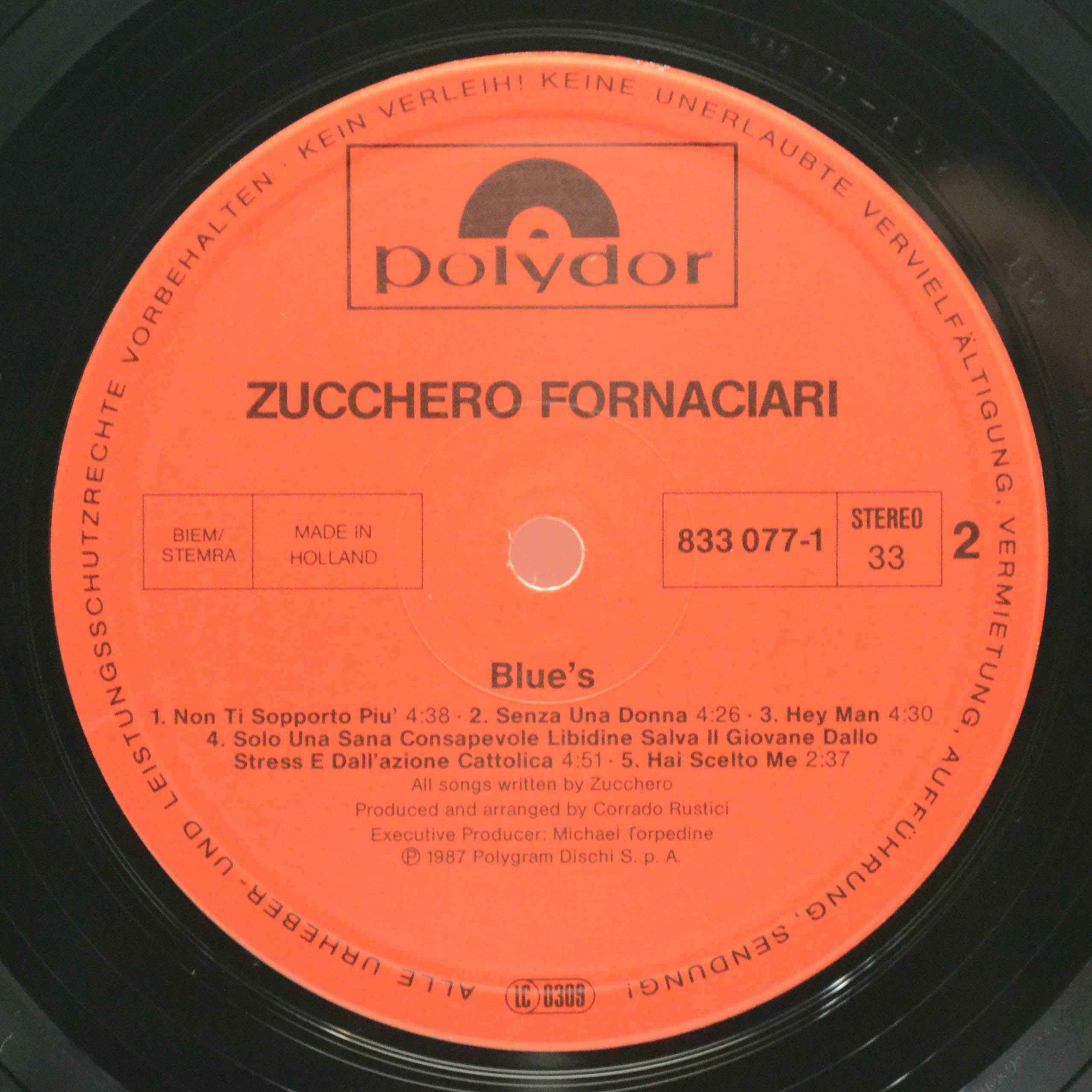 Zucchero Sugar Fornaciari — Blue's, 1987
