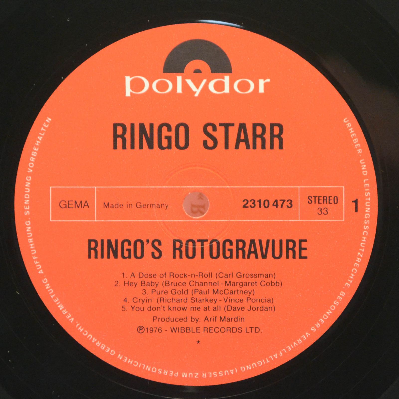 Ringo Starr — Ringo's Rotogravure, 1976