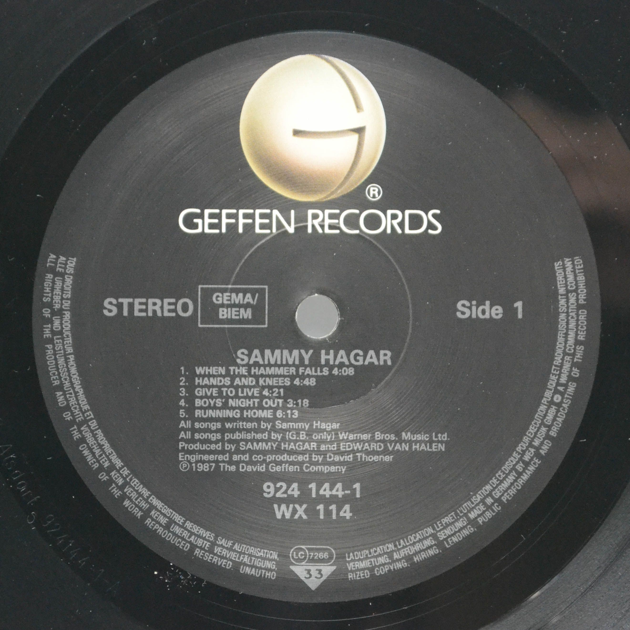 Sammy Hagar — Sammy Hagar, 1987