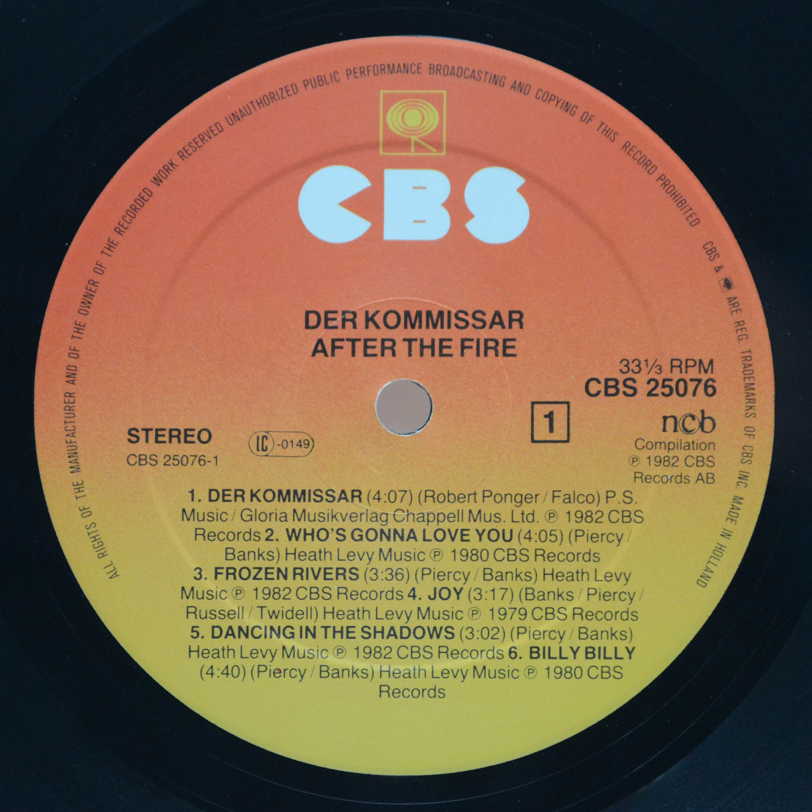 After The Fire — Der Kommissar, 1982