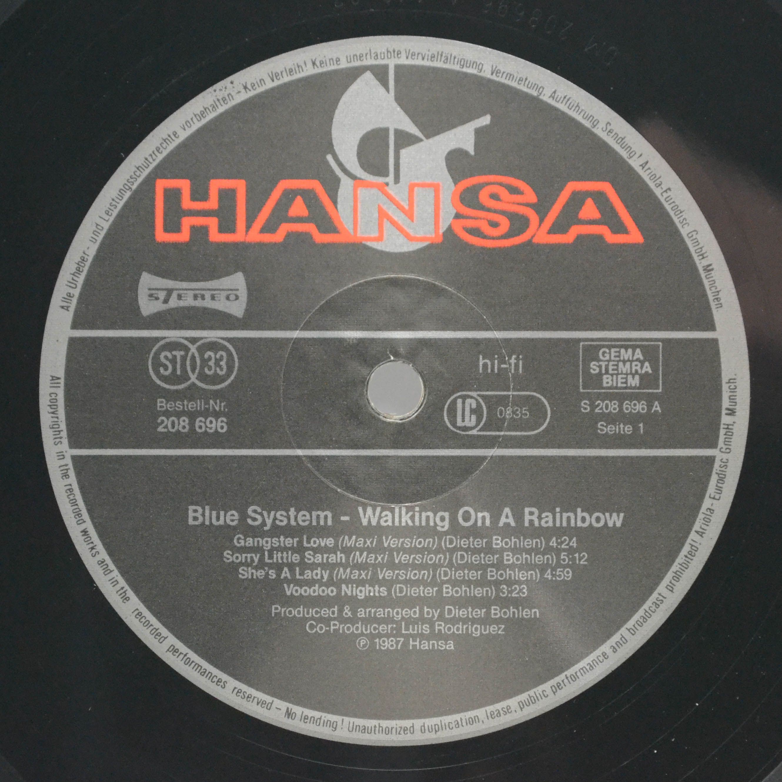 Blue System — Walking On A Rainbow, 1987