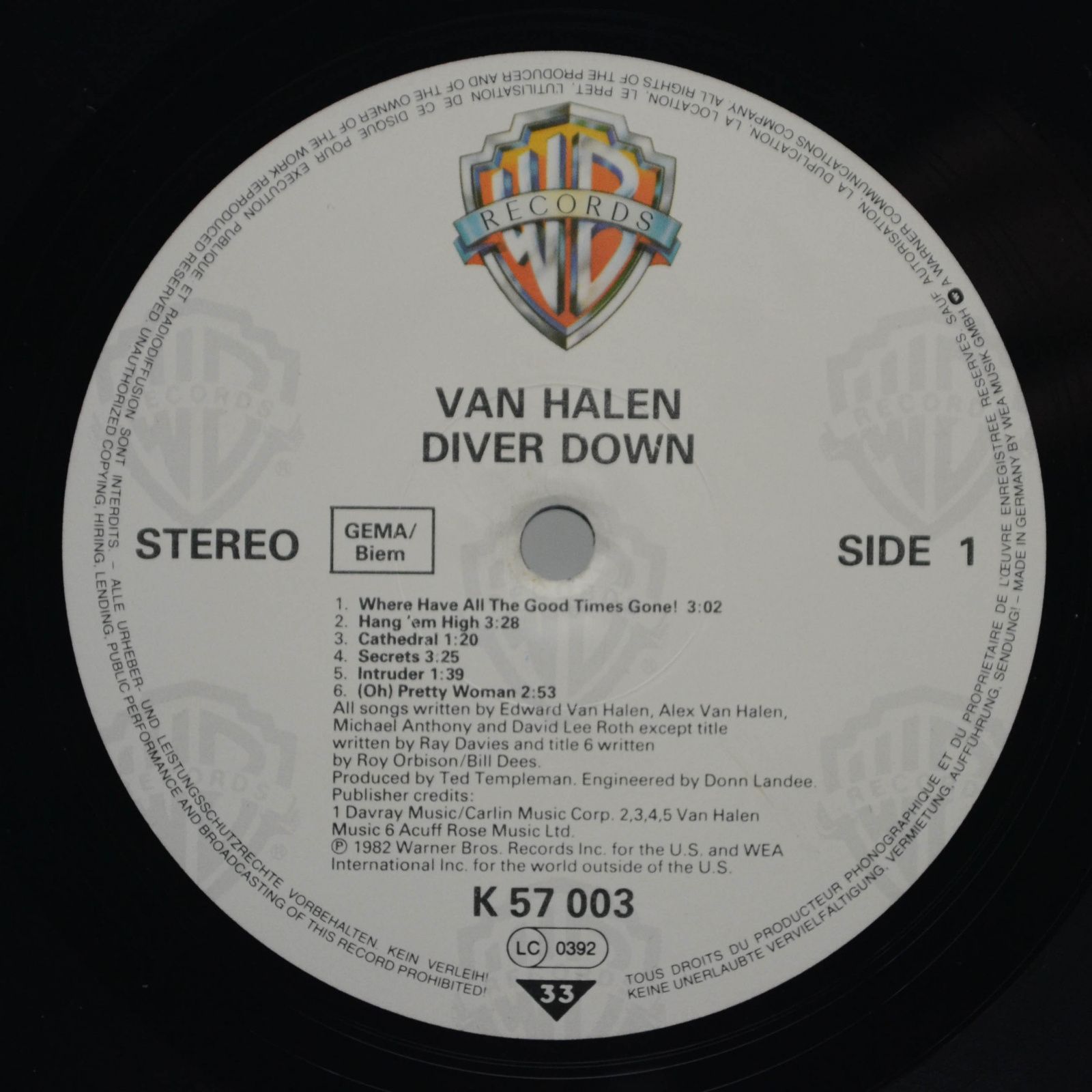 Van Halen — Diver Down, 1982
