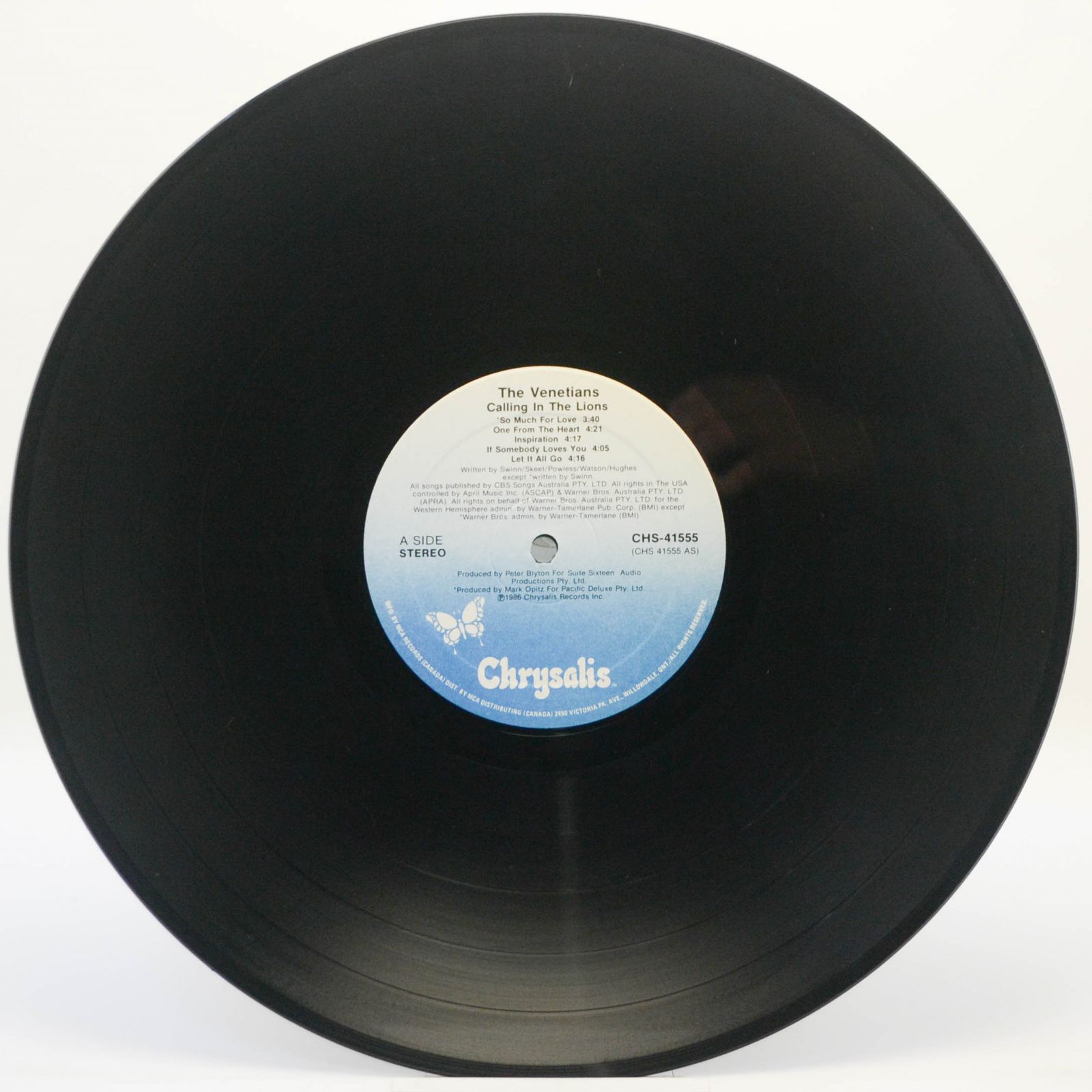 Venetians — Calling In The Lions, 1986