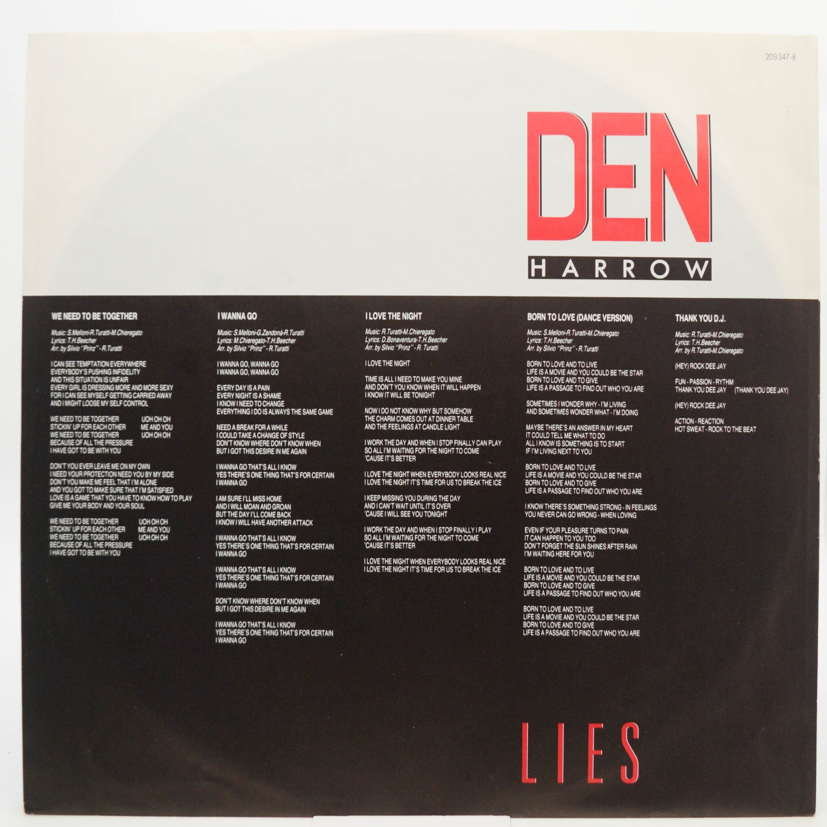 Den Harrow — Lies, 1988