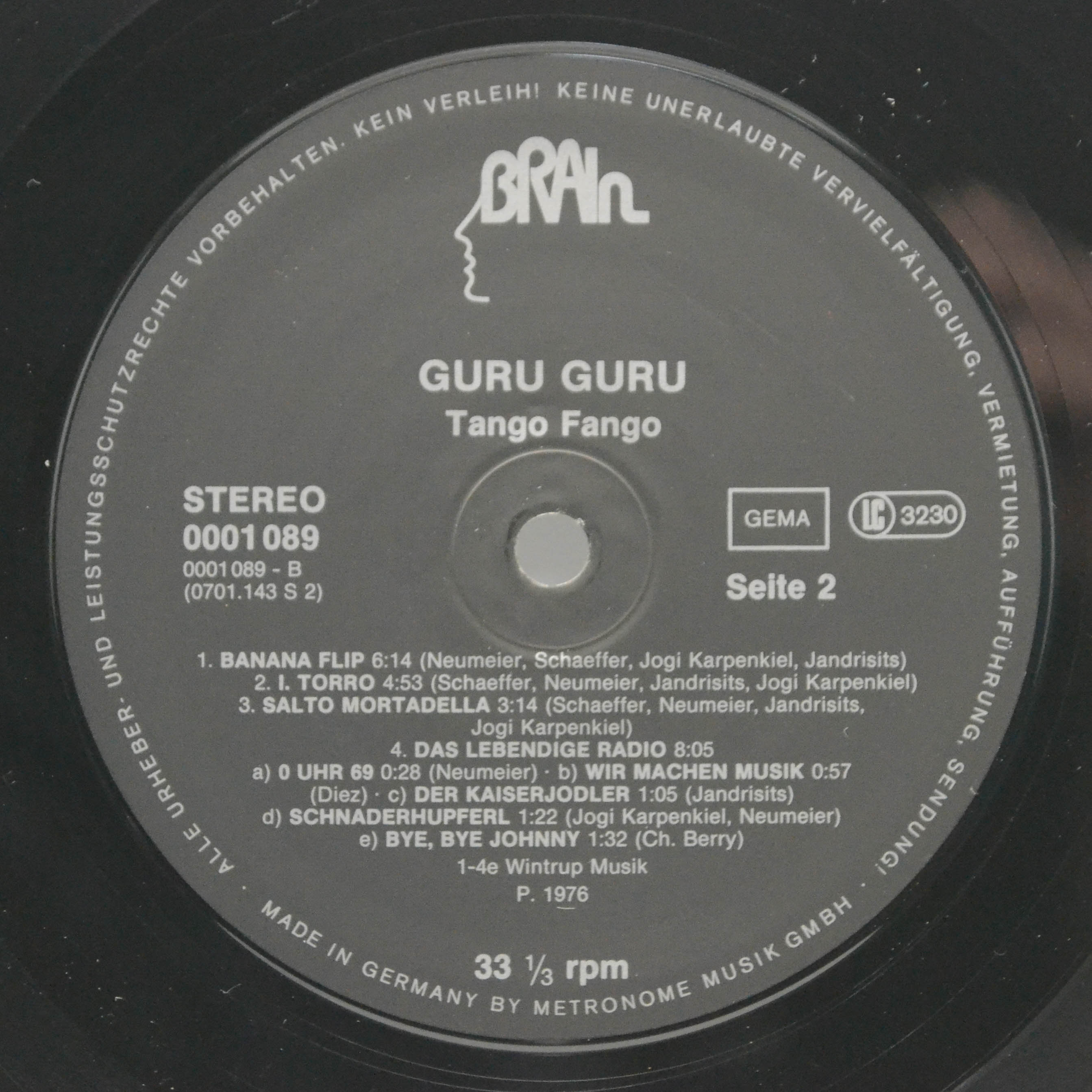 Guru Guru — Tango Fango, 1976