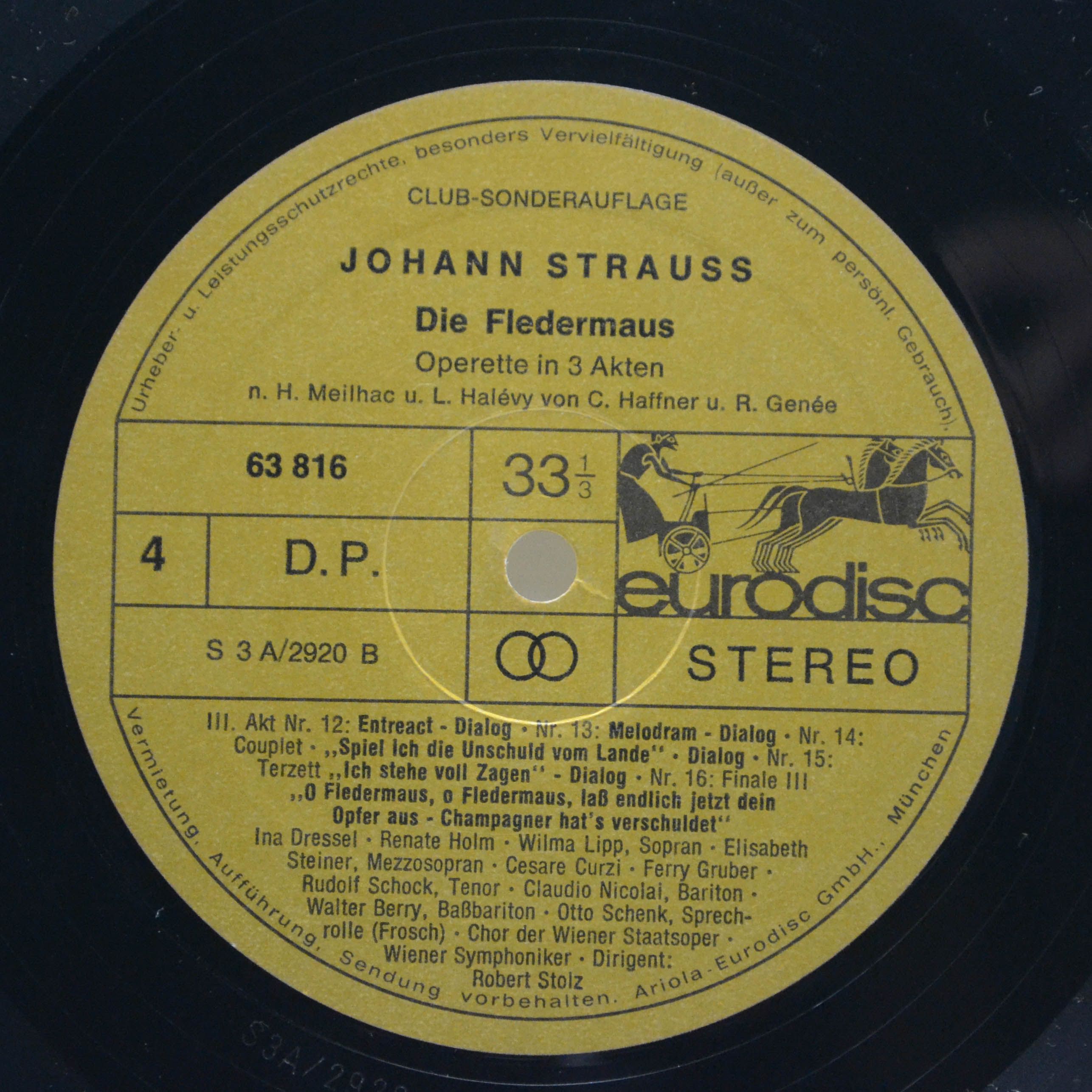 Johann Strauss — Die Fledermaus - Gesamtaufnahme (2LP), 1964