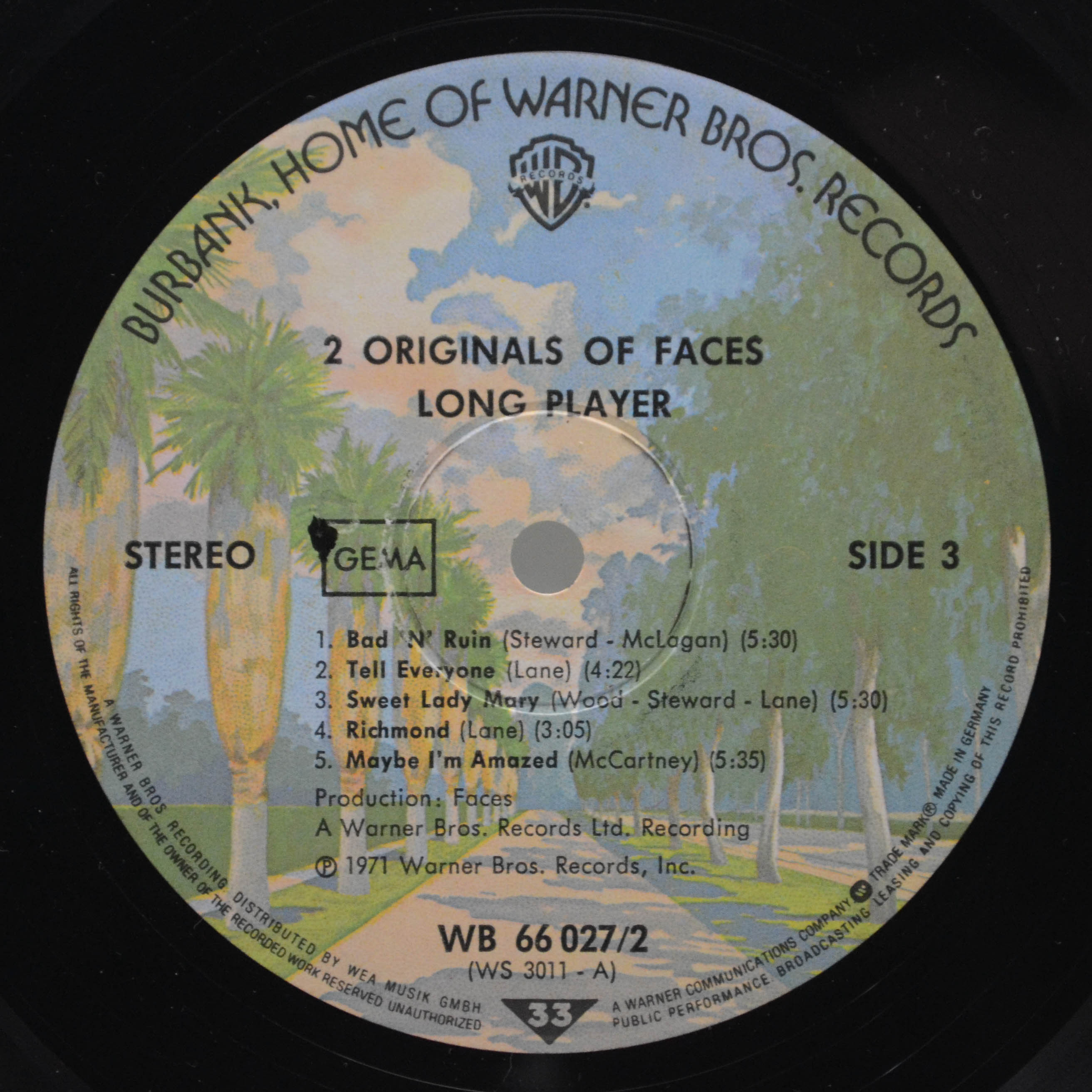 Faces — 2 Originals Of Faces (2LP), 1973