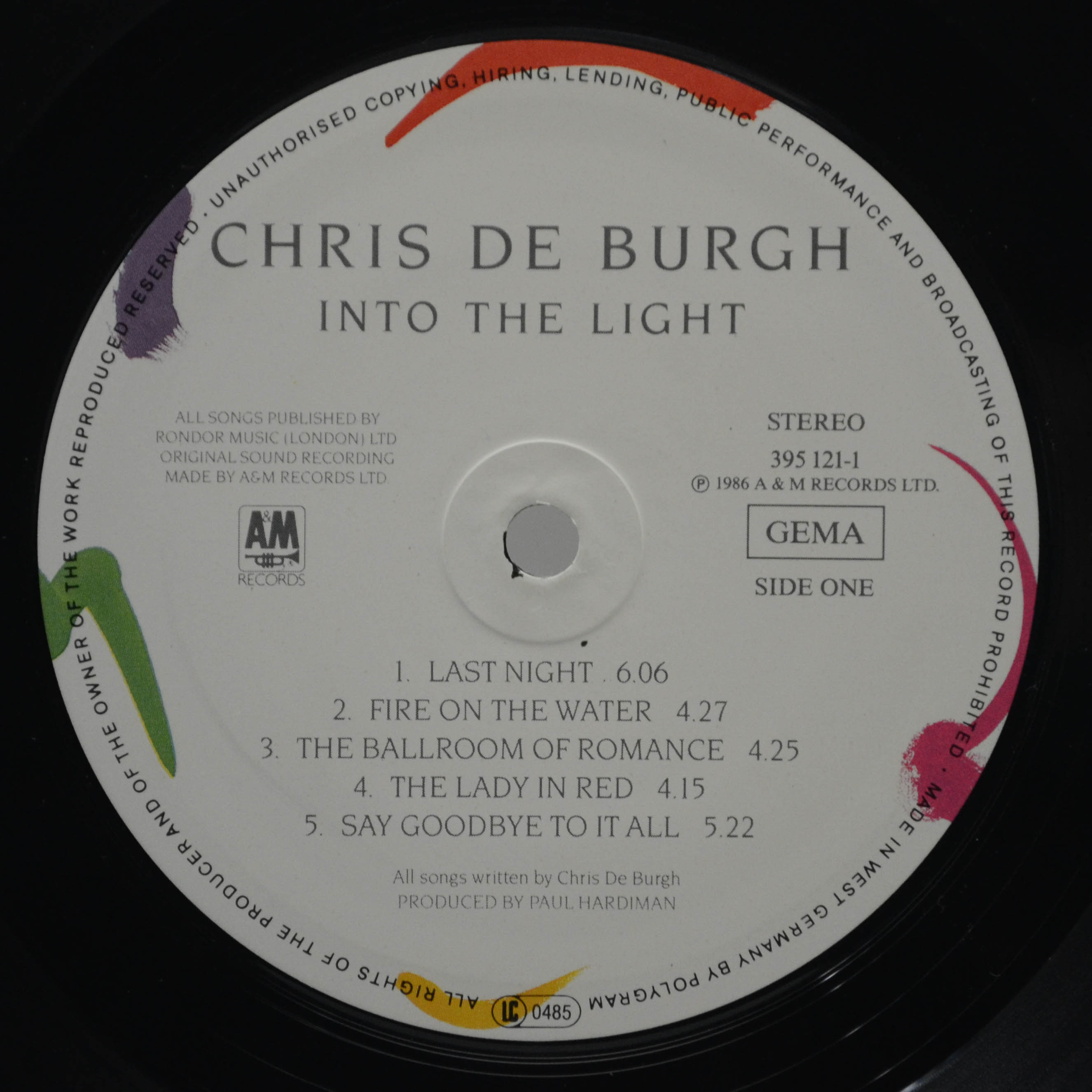 Chris de Burgh — Into The Light, 1986