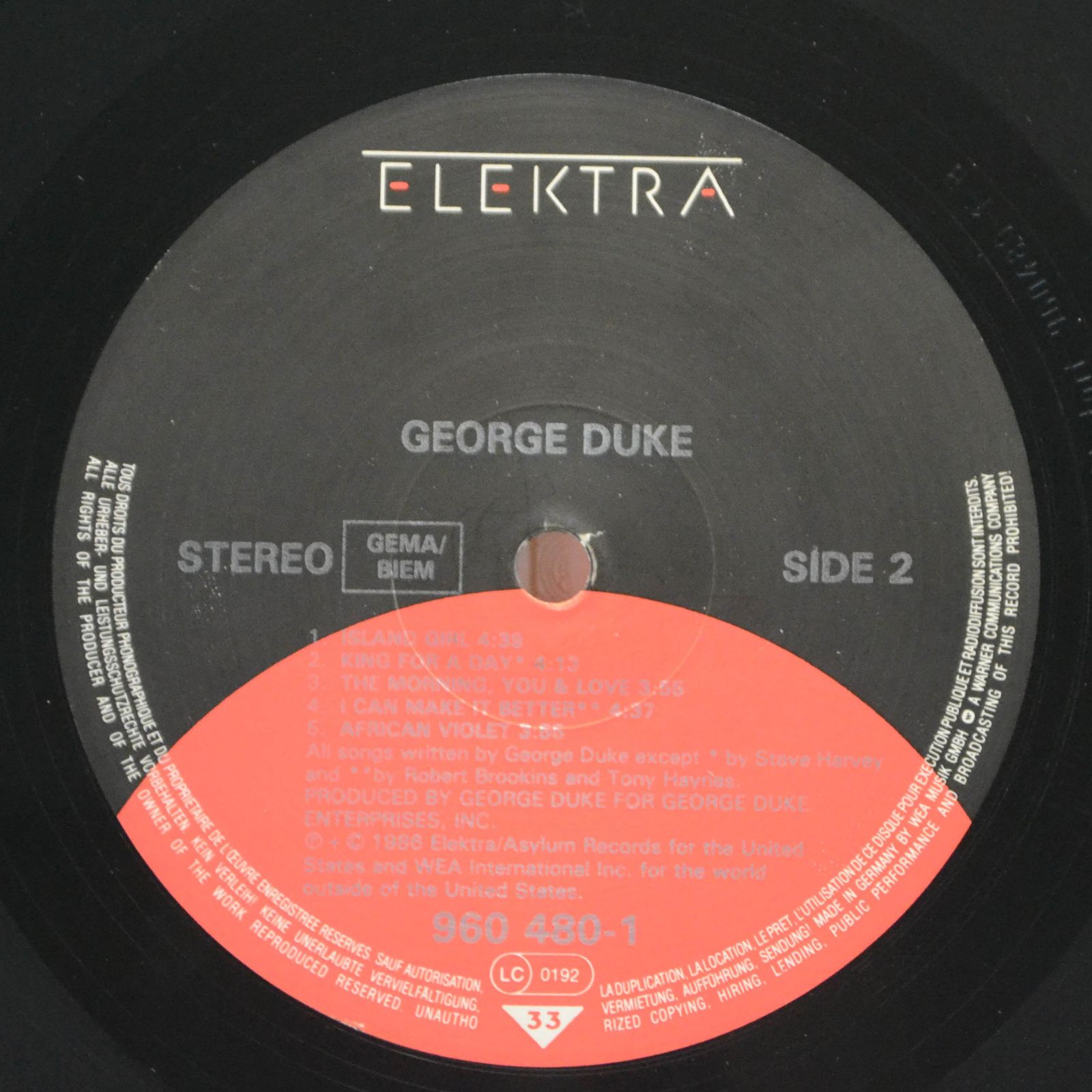 George Duke — George Duke, 1986