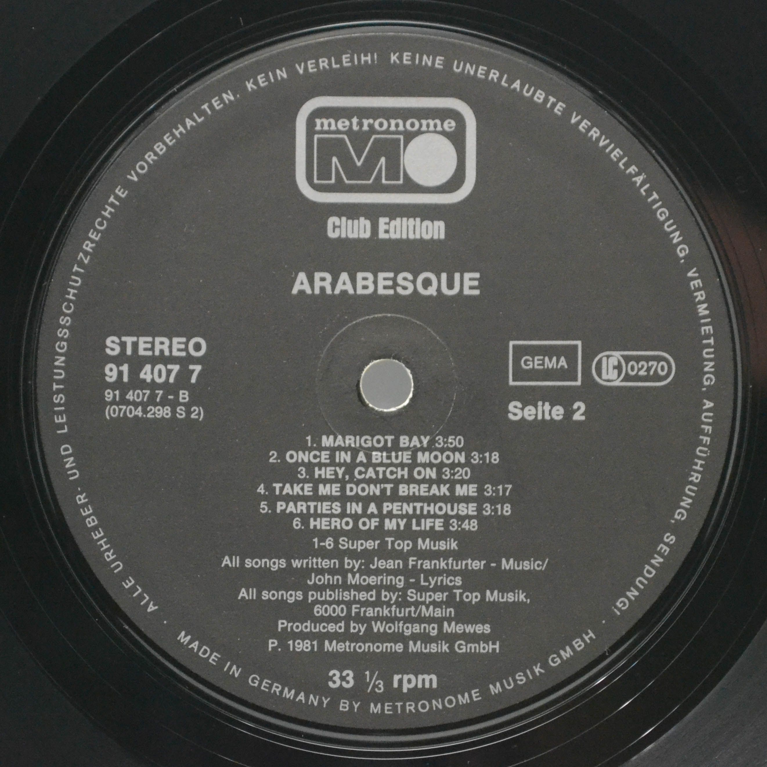 Arabesque — Arabesque (Germany), 1981