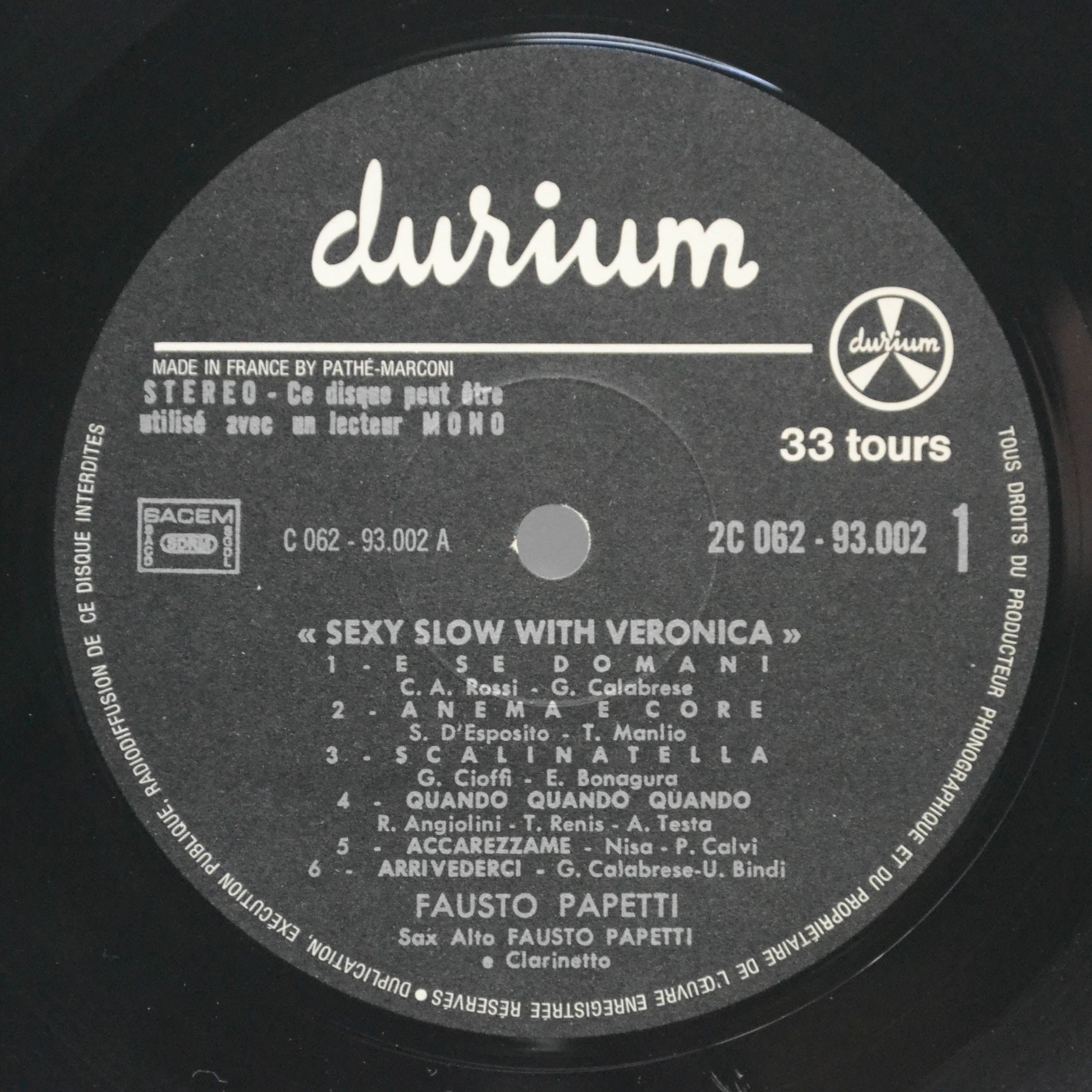 Fausto Papetti — Sexy Slow With Veronica, 1971