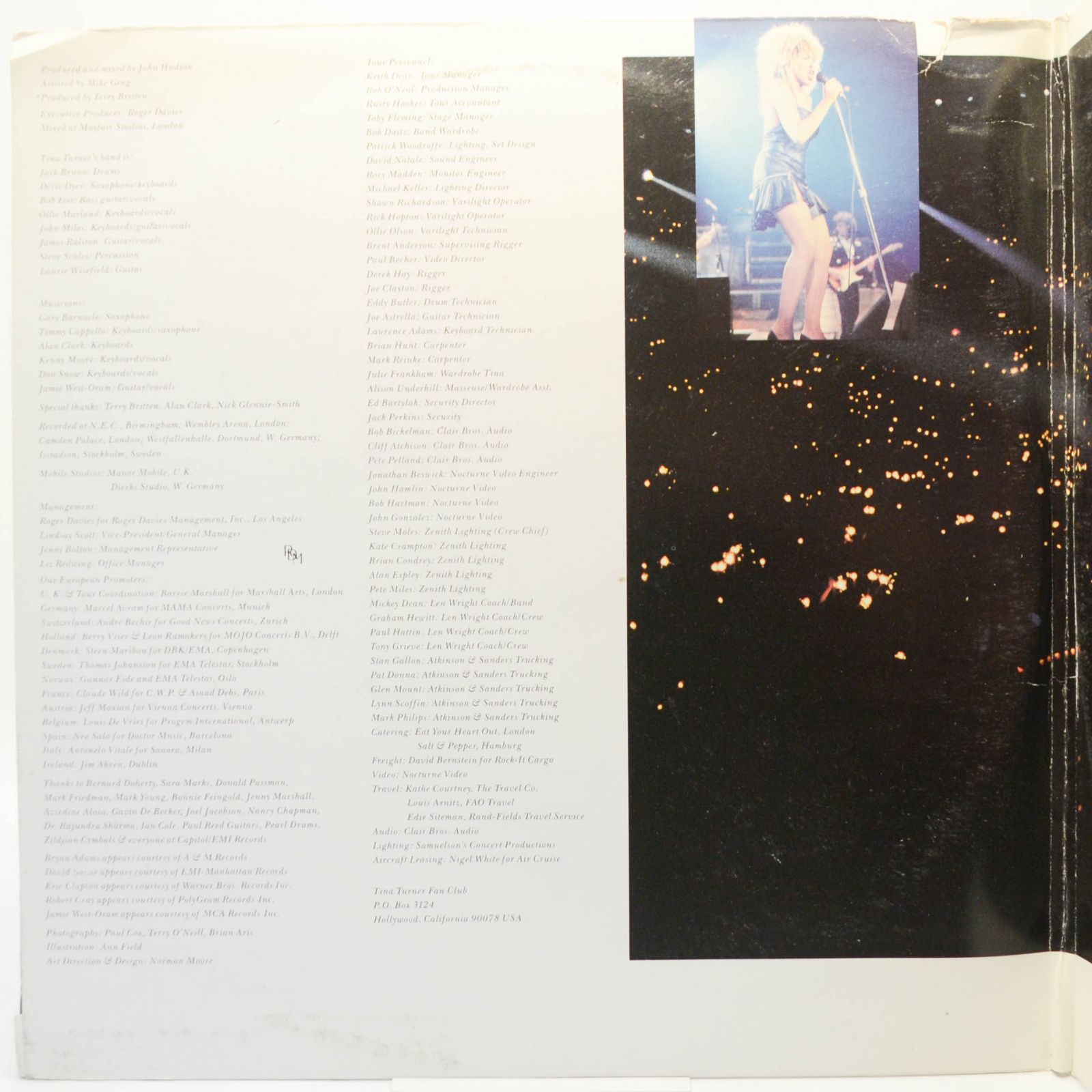 Tina Turner — Tina Live In Europe (3LP), 1989