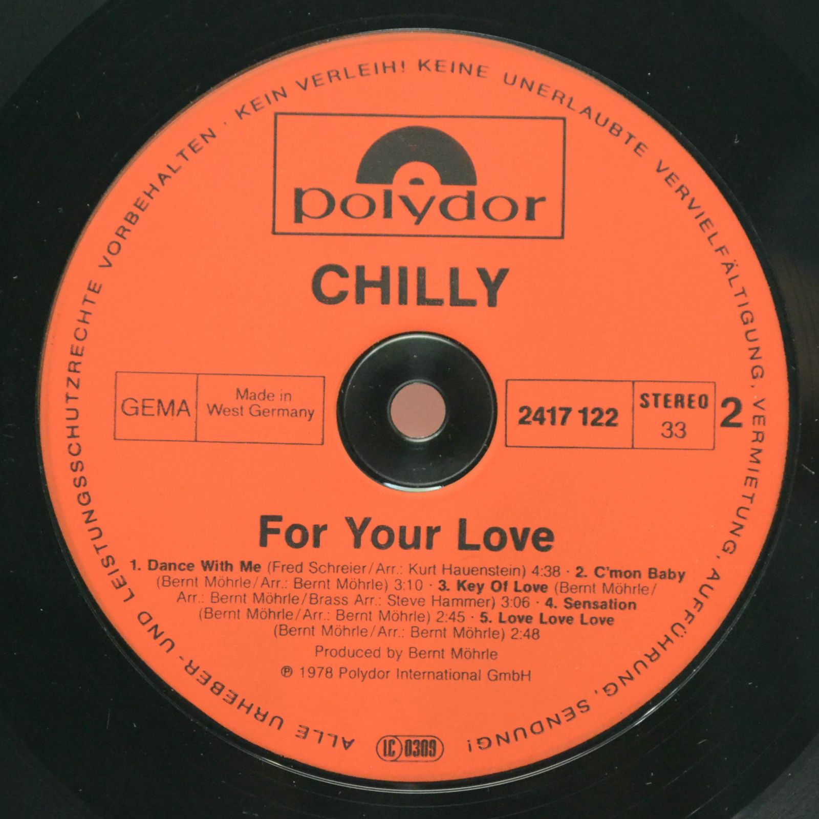 Chilly — For Your Love, 1978