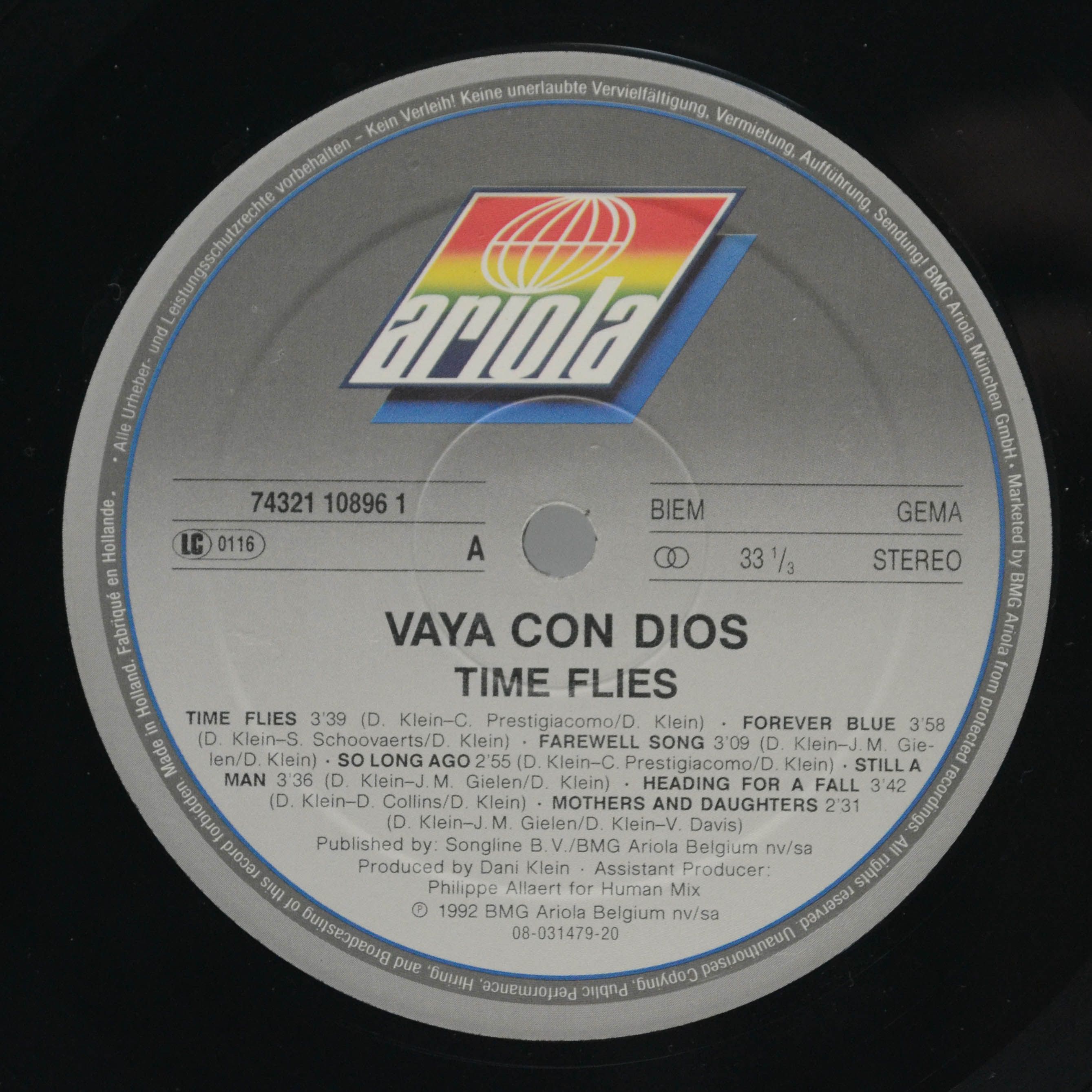 Vaya Con Dios — Time Flies, 1992