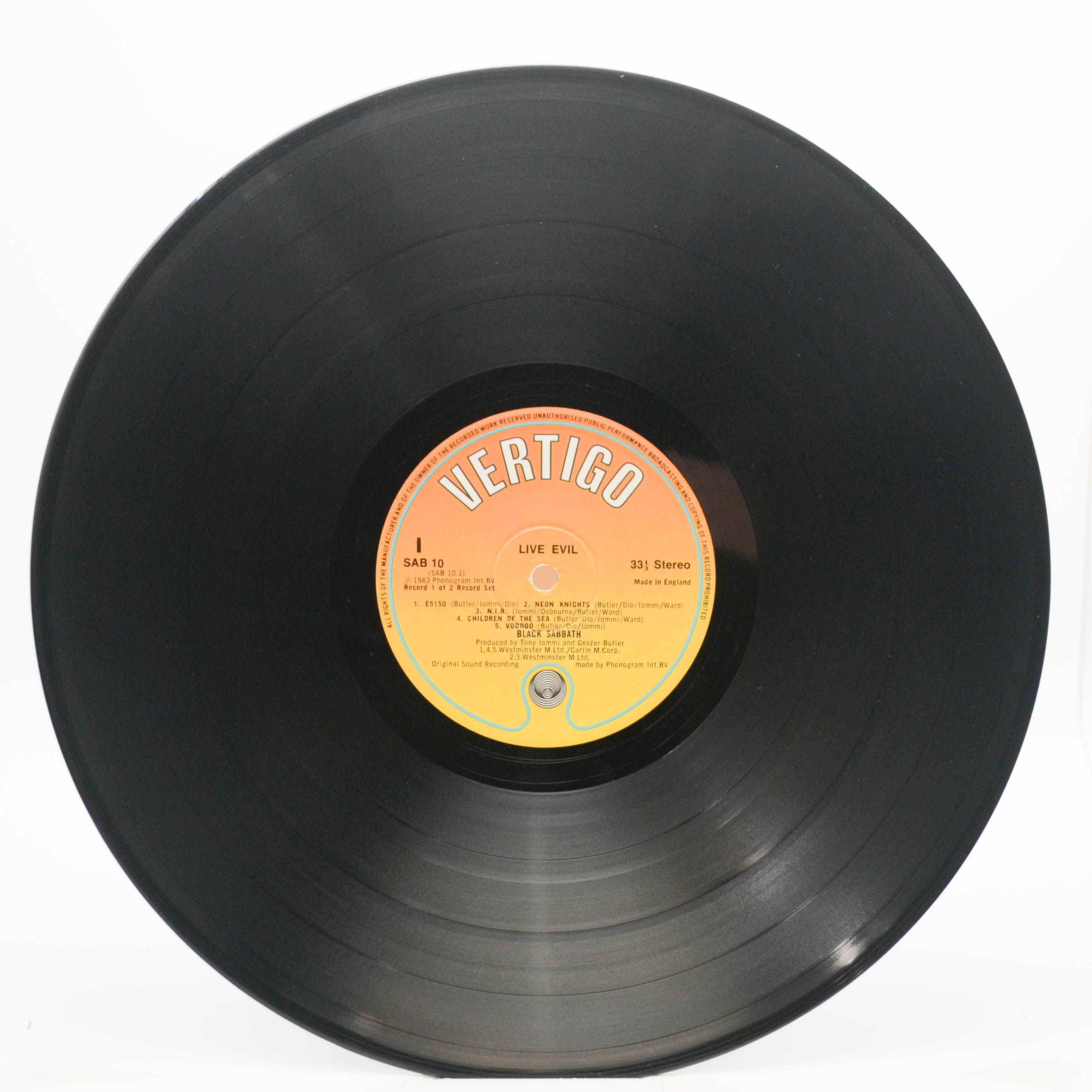 Black Sabbath — Live Evil (2LP, UK), 1982