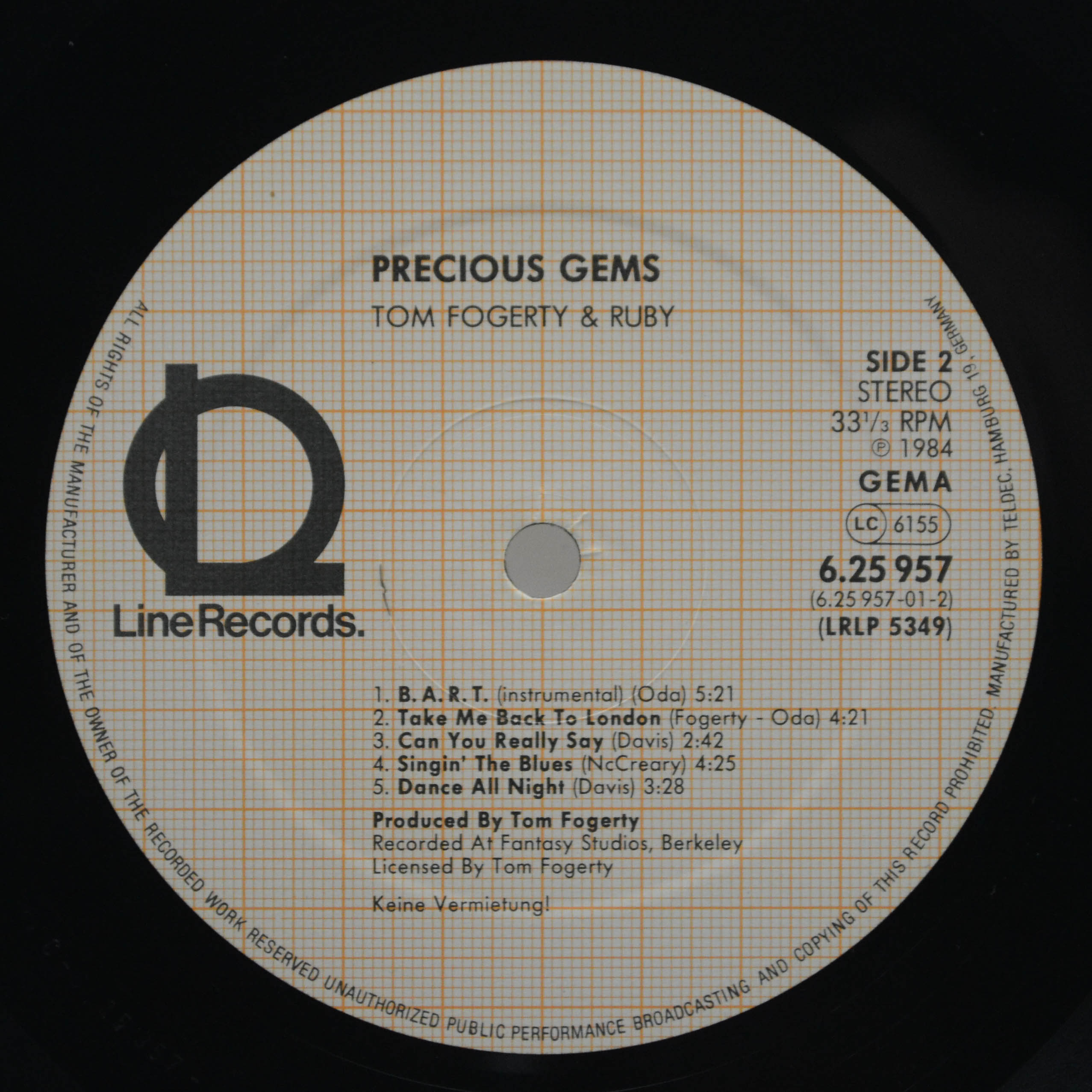 Tom Fogerty + Ruby — Precious Gems, 1984