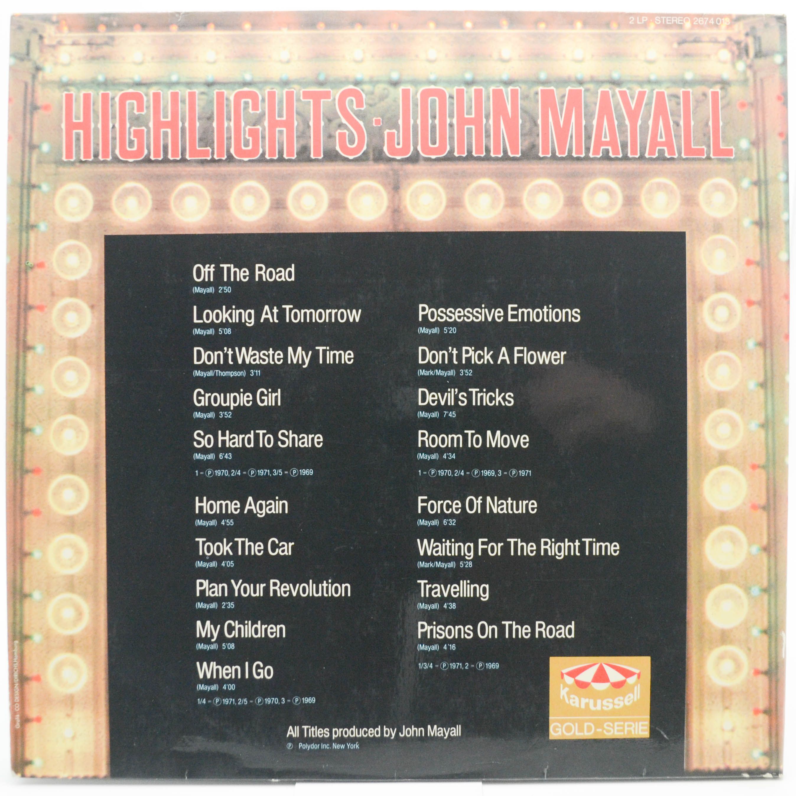 John Mayall — Highlights (2LP), 1971