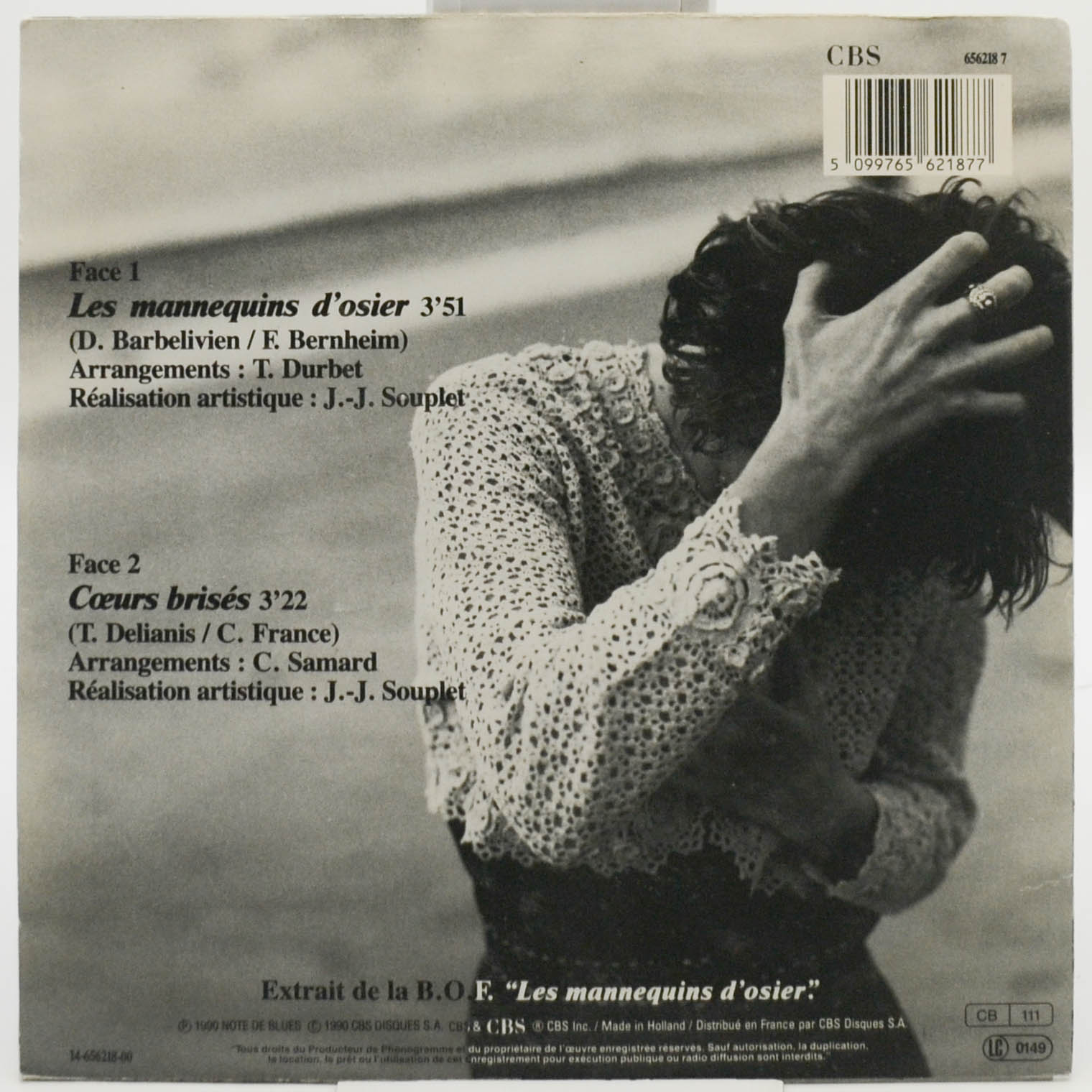 Patricia Kaas — Les Mannequins D'osier (7"), 1990