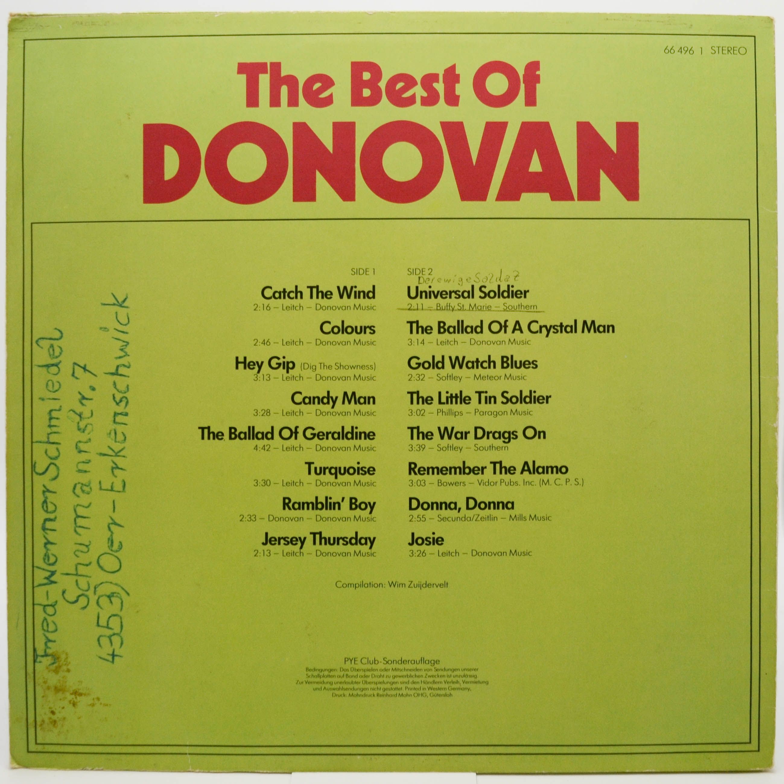 Donovan — The Best Of Donovan, 1977