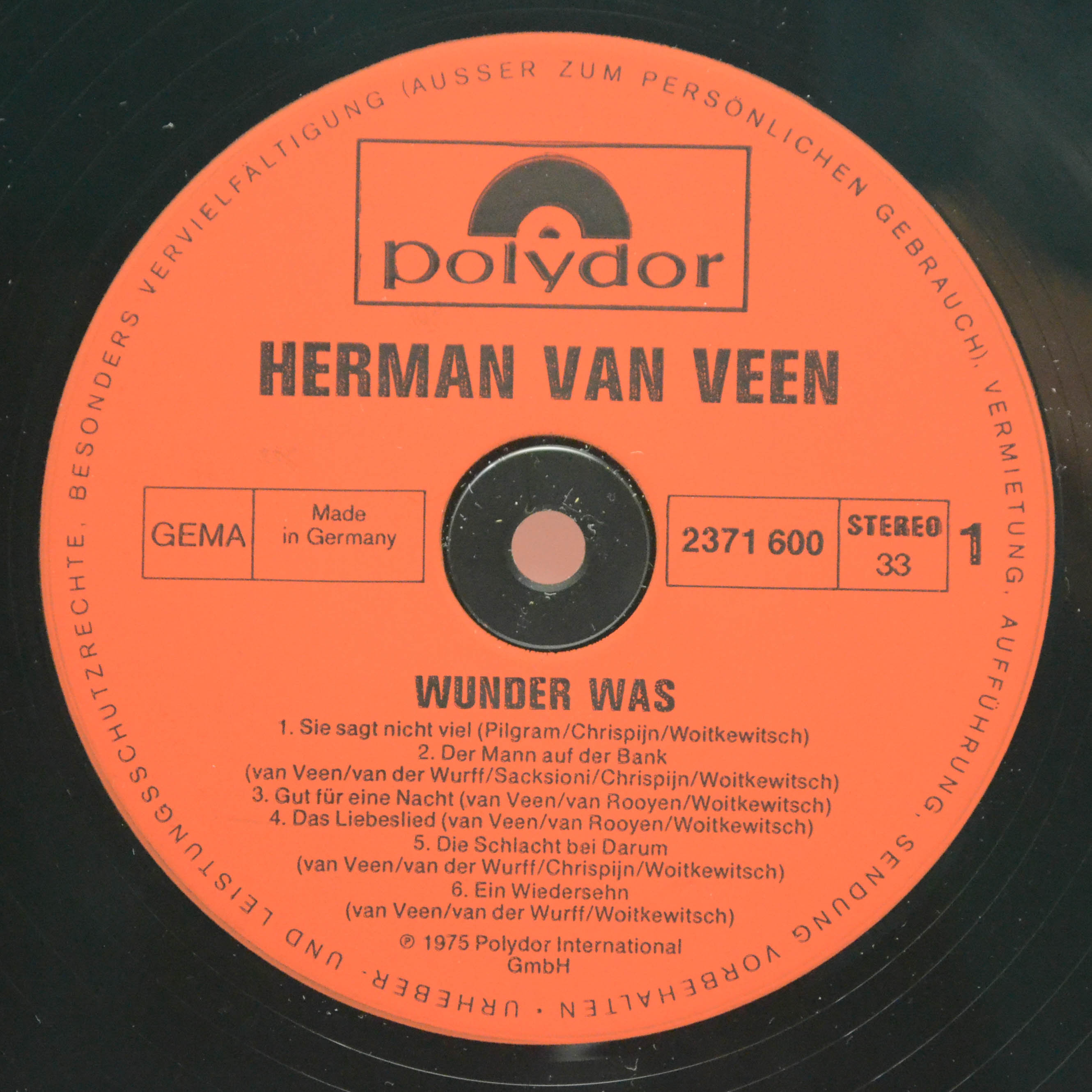 Herman Van Veen — Wunder Was, 1975