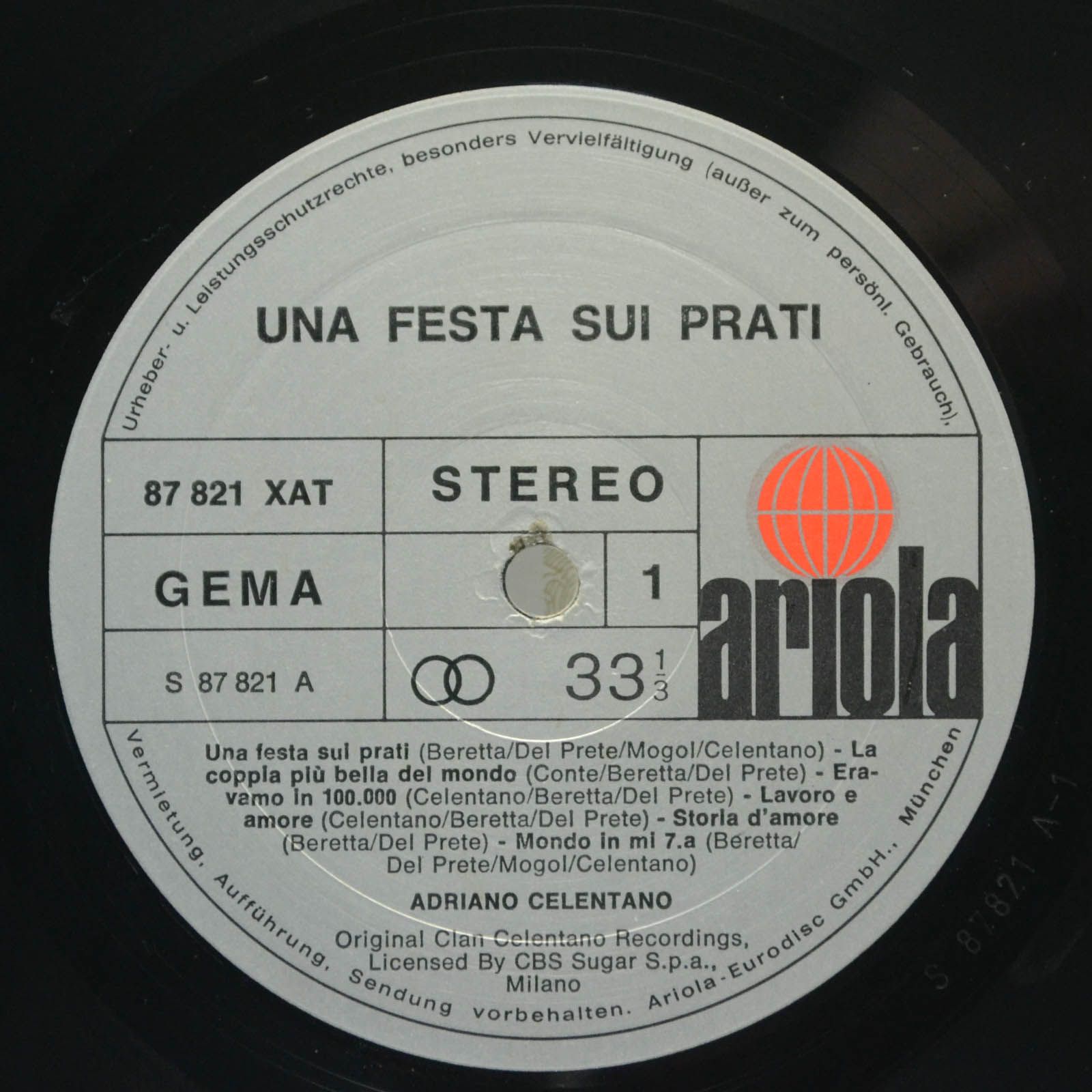 Adriano Celentano — Una Festa Sui Prati, 1974