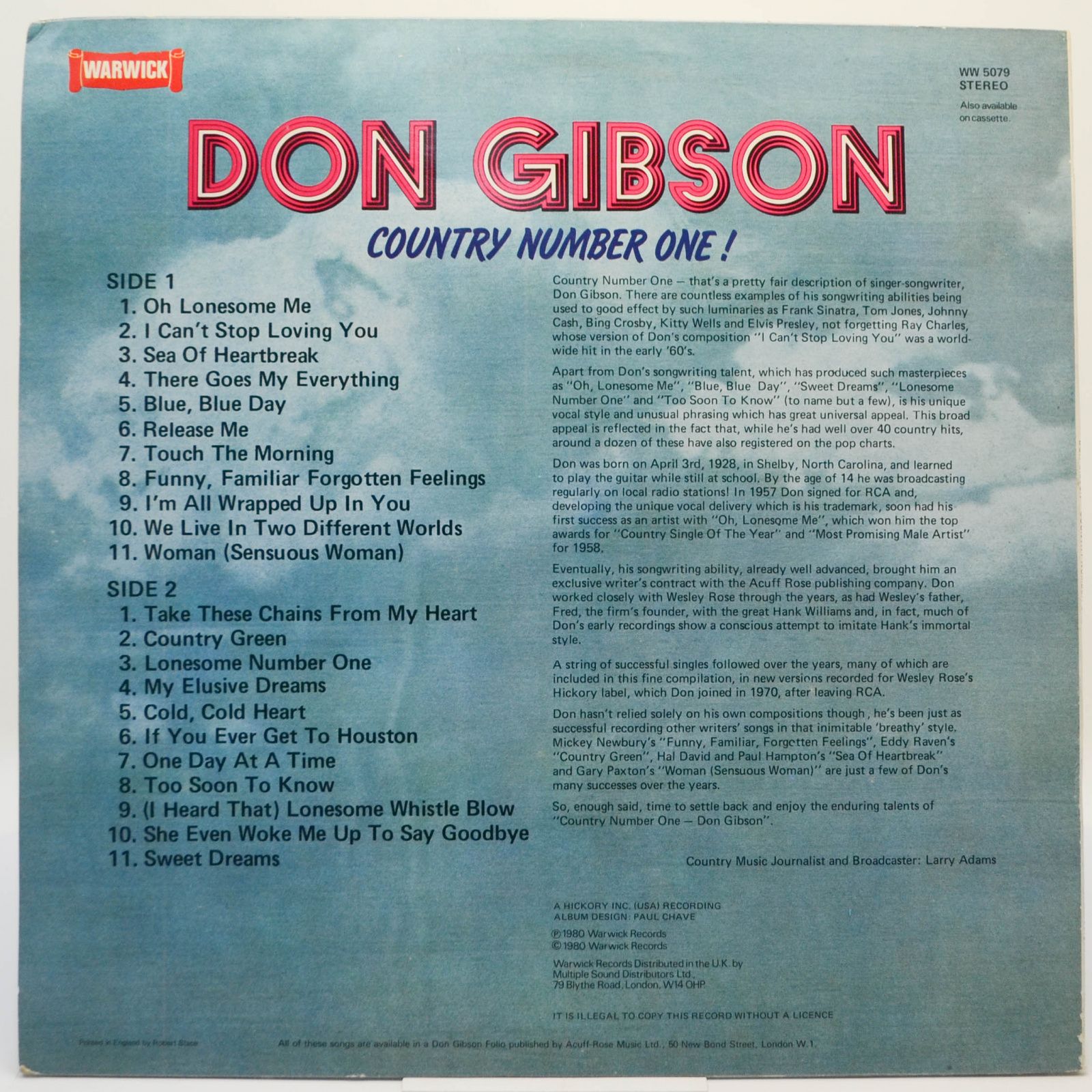 Don Gibson — Country Number One !, 1980