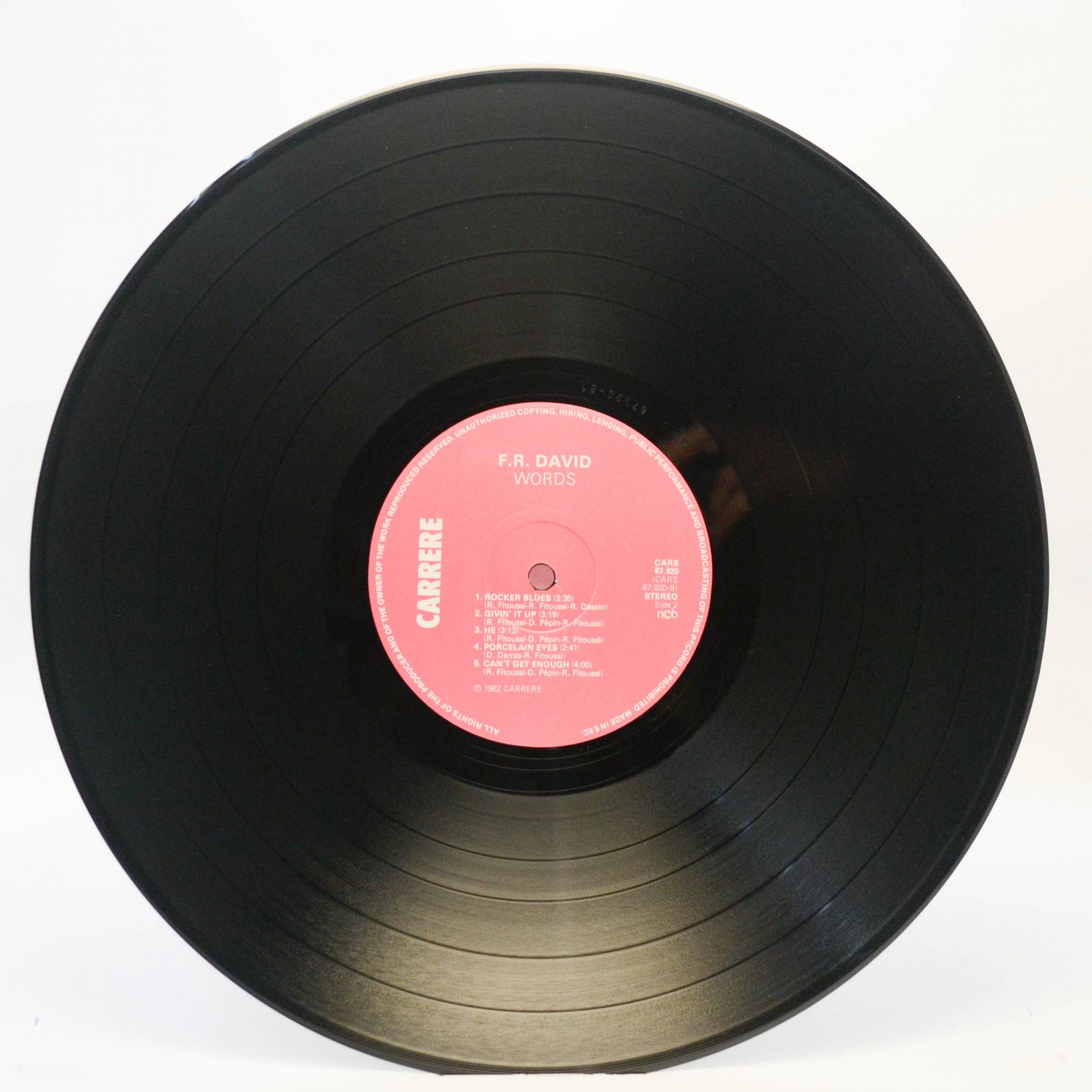 F.R. David — Words, 1982