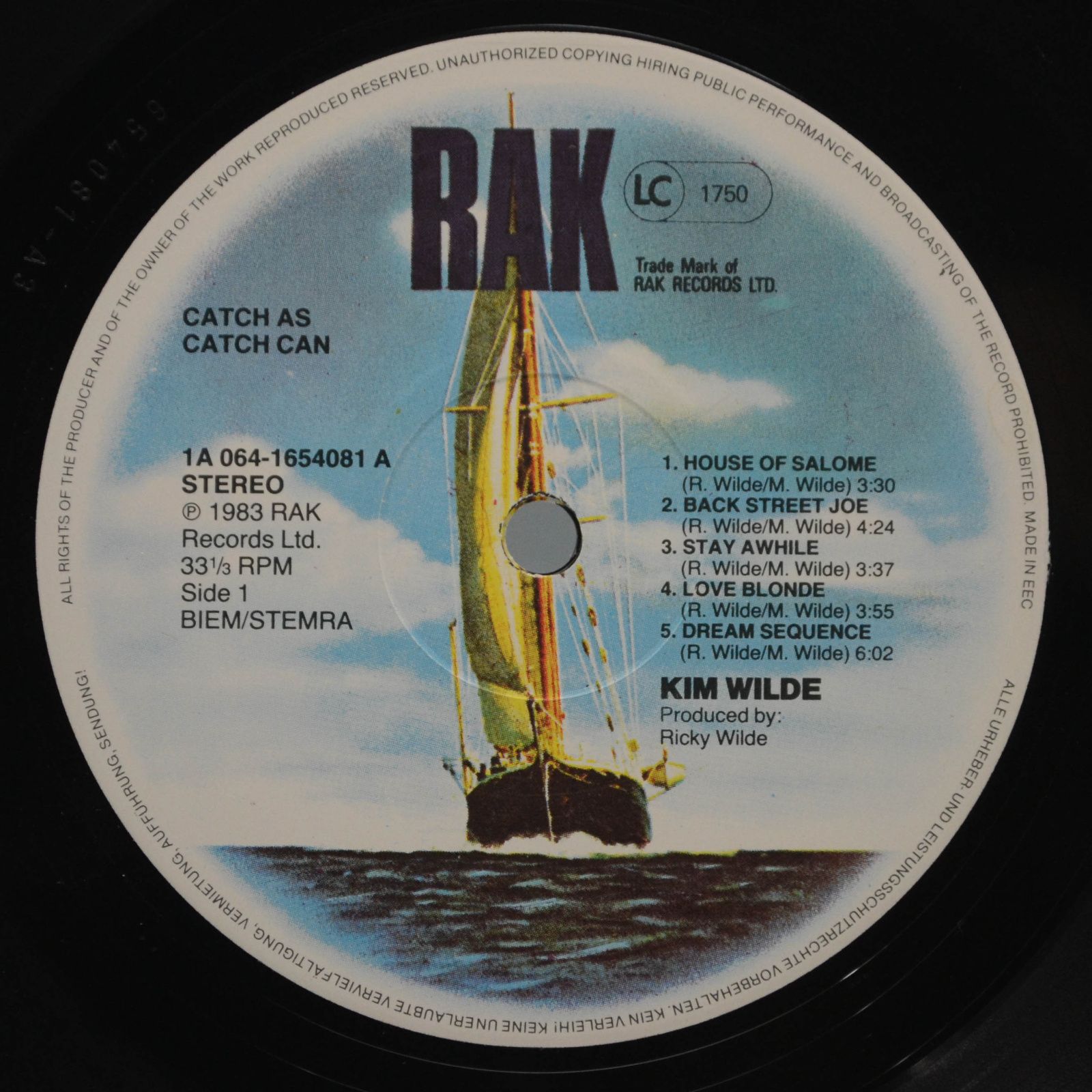 Kim Wilde — Catch As Catch Can, 1983