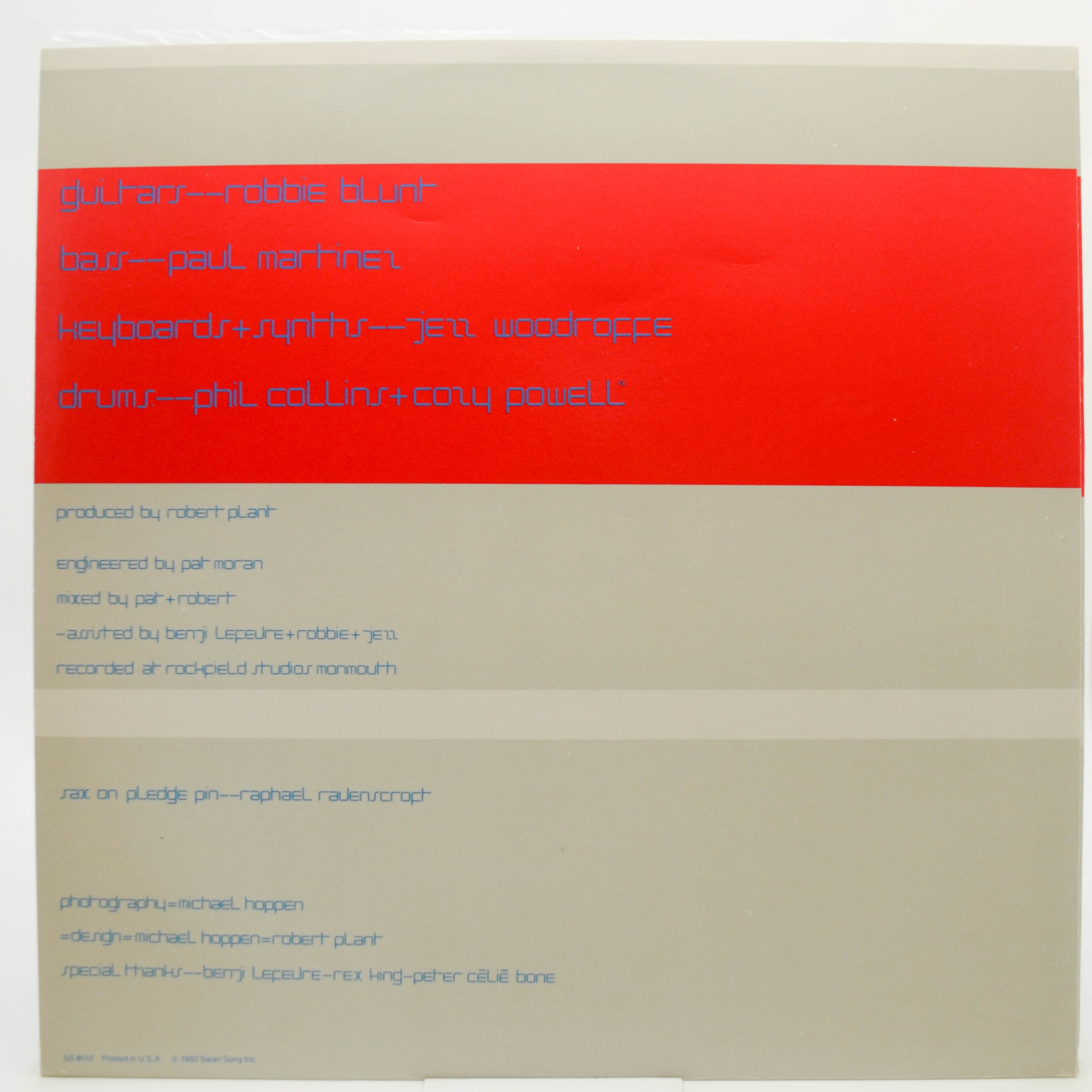 Robert Plant — Pictures At Eleven (USA), 1982