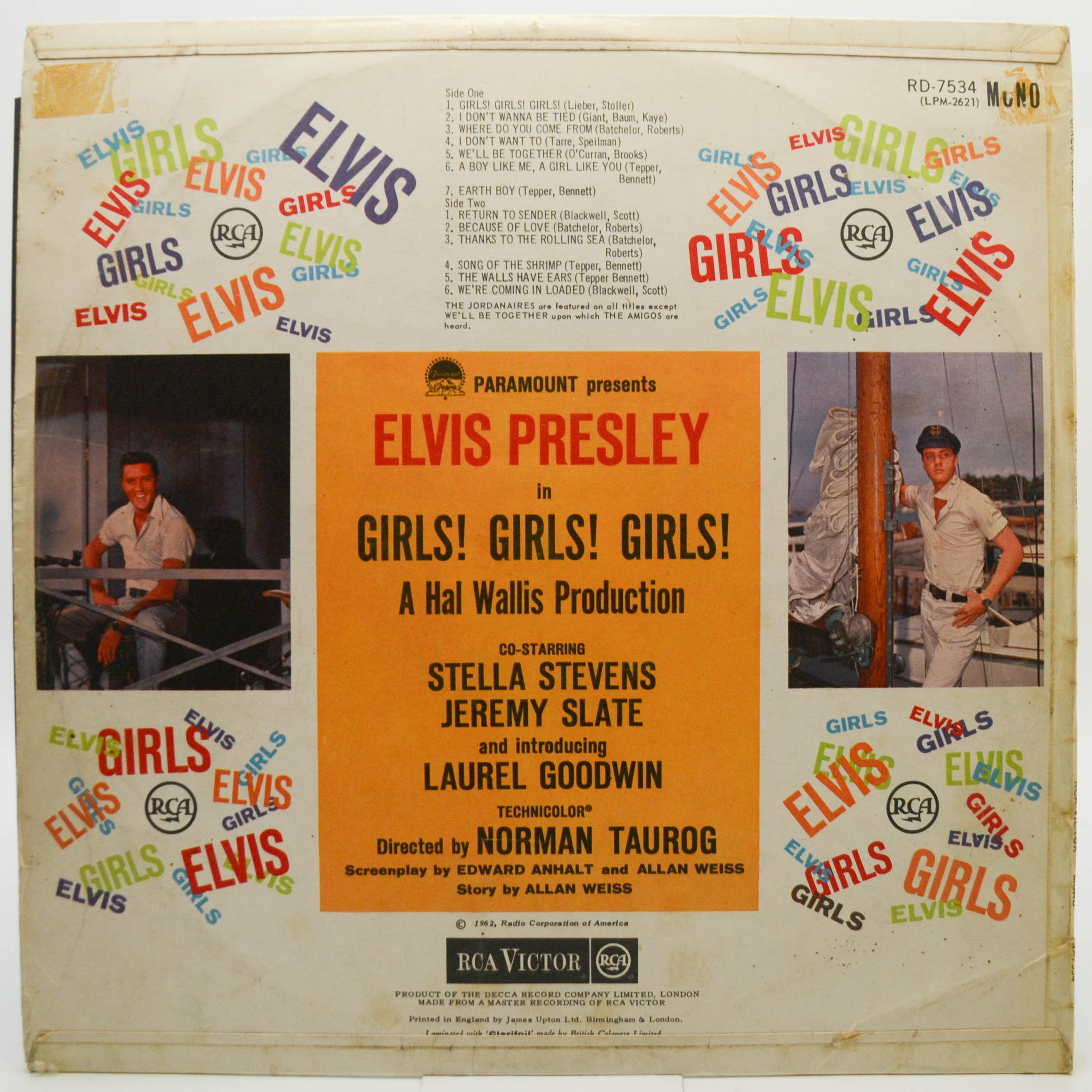 Elvis Presley — Girls! Girls! Girls! (UK), 1962