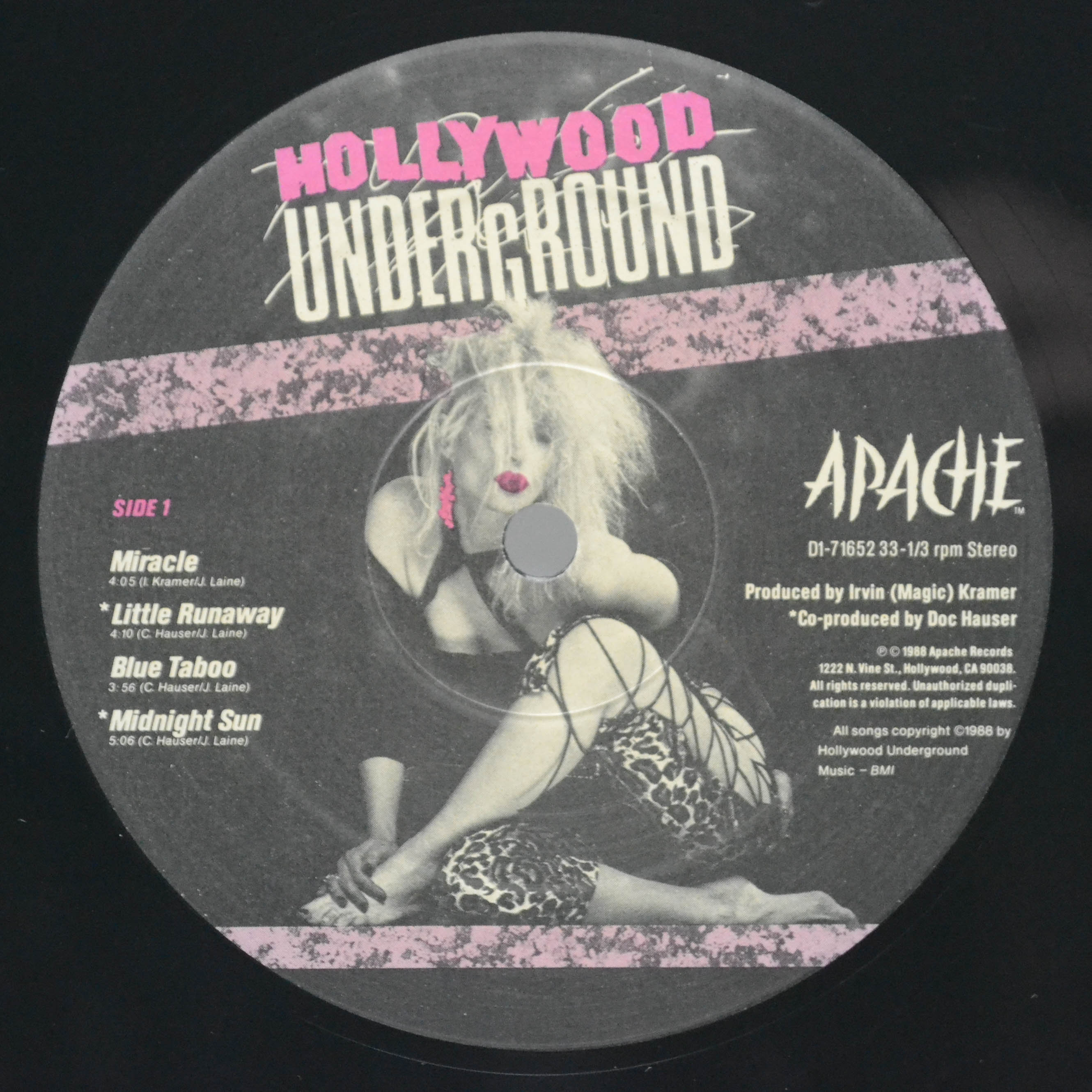 Hollywood Underground — Hollywood Underground, 1988