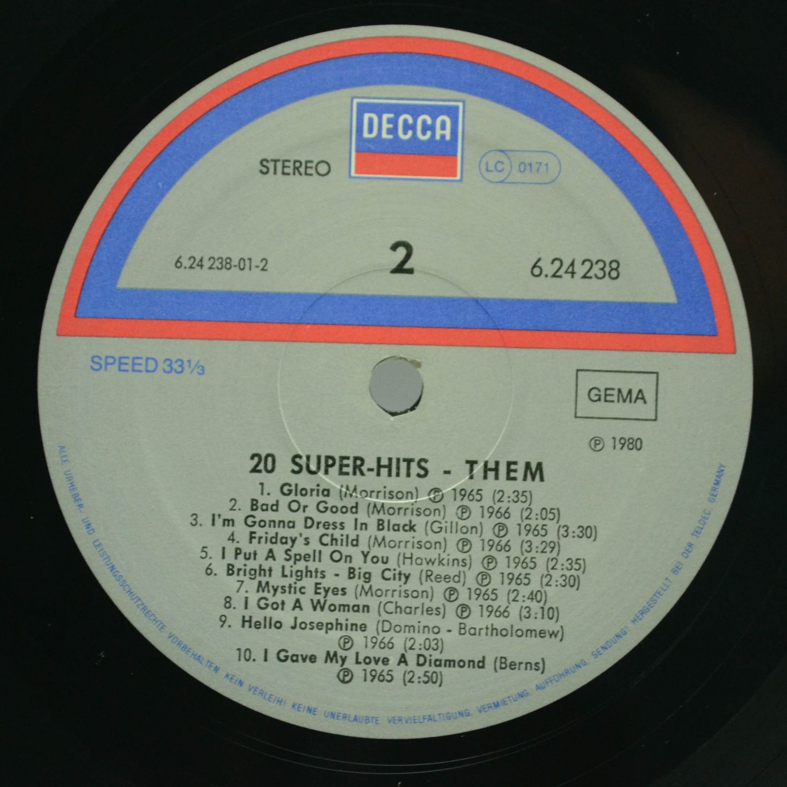 Them — 20 Super Hits By Them, 1980