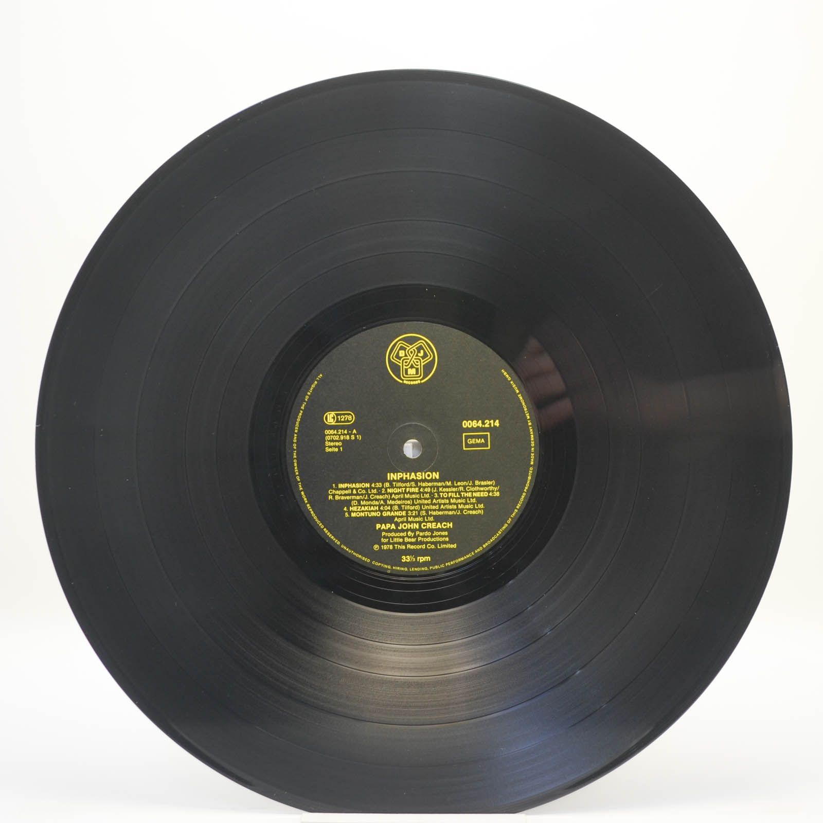 Papa John Creach — Inphasion, 1978