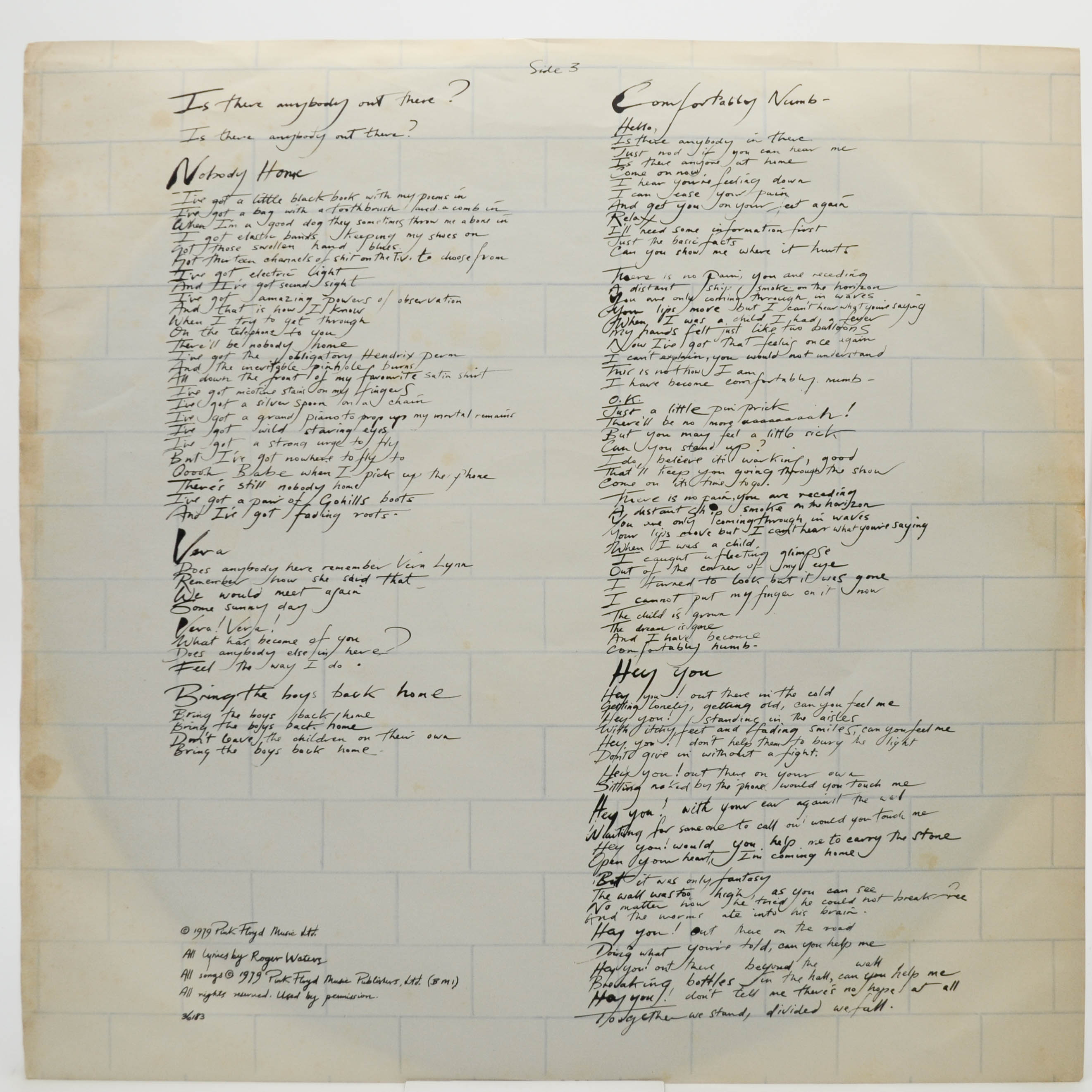 Pink Floyd — The Wall (2LP), 1979