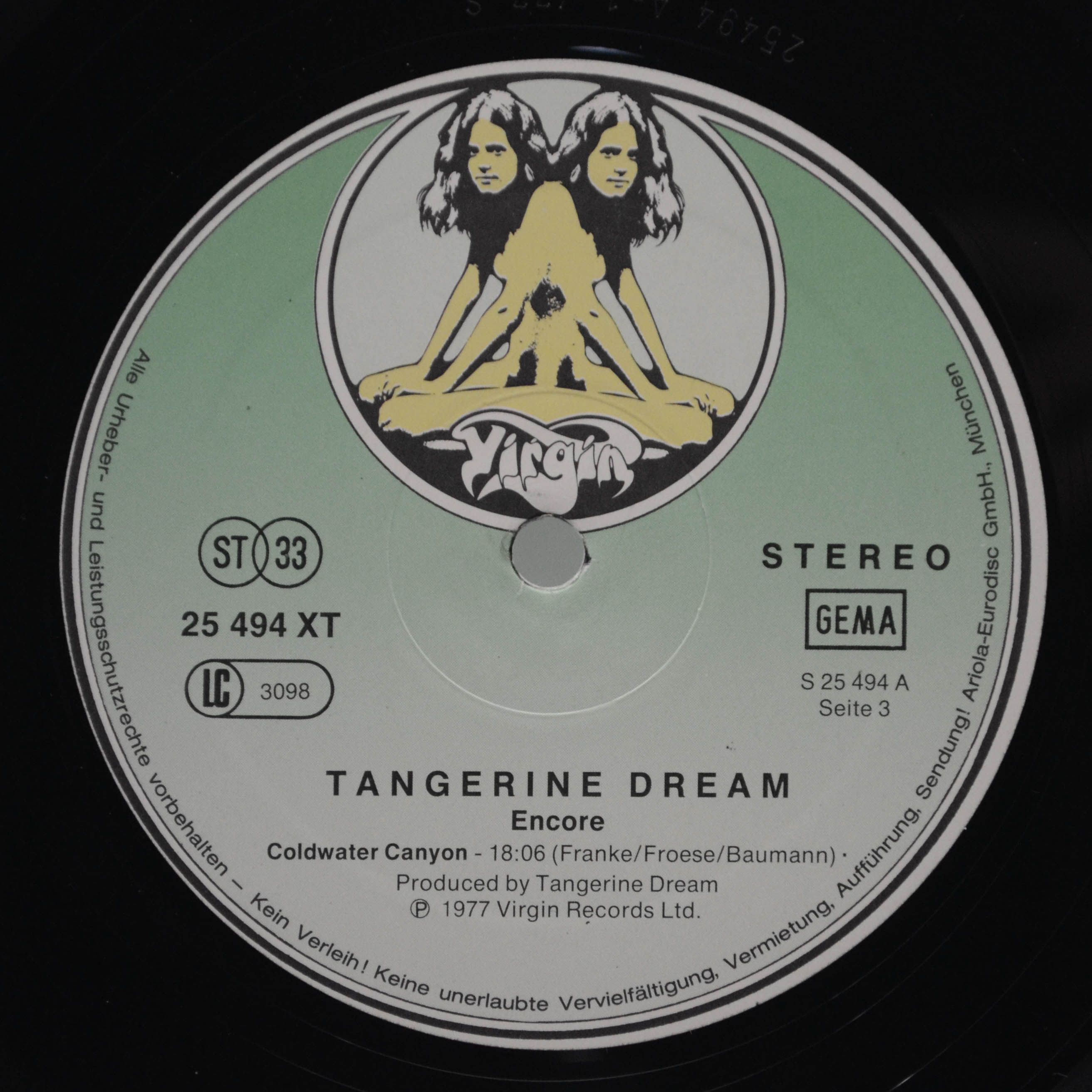 Tangerine Dream — Encore (2LP), 1977