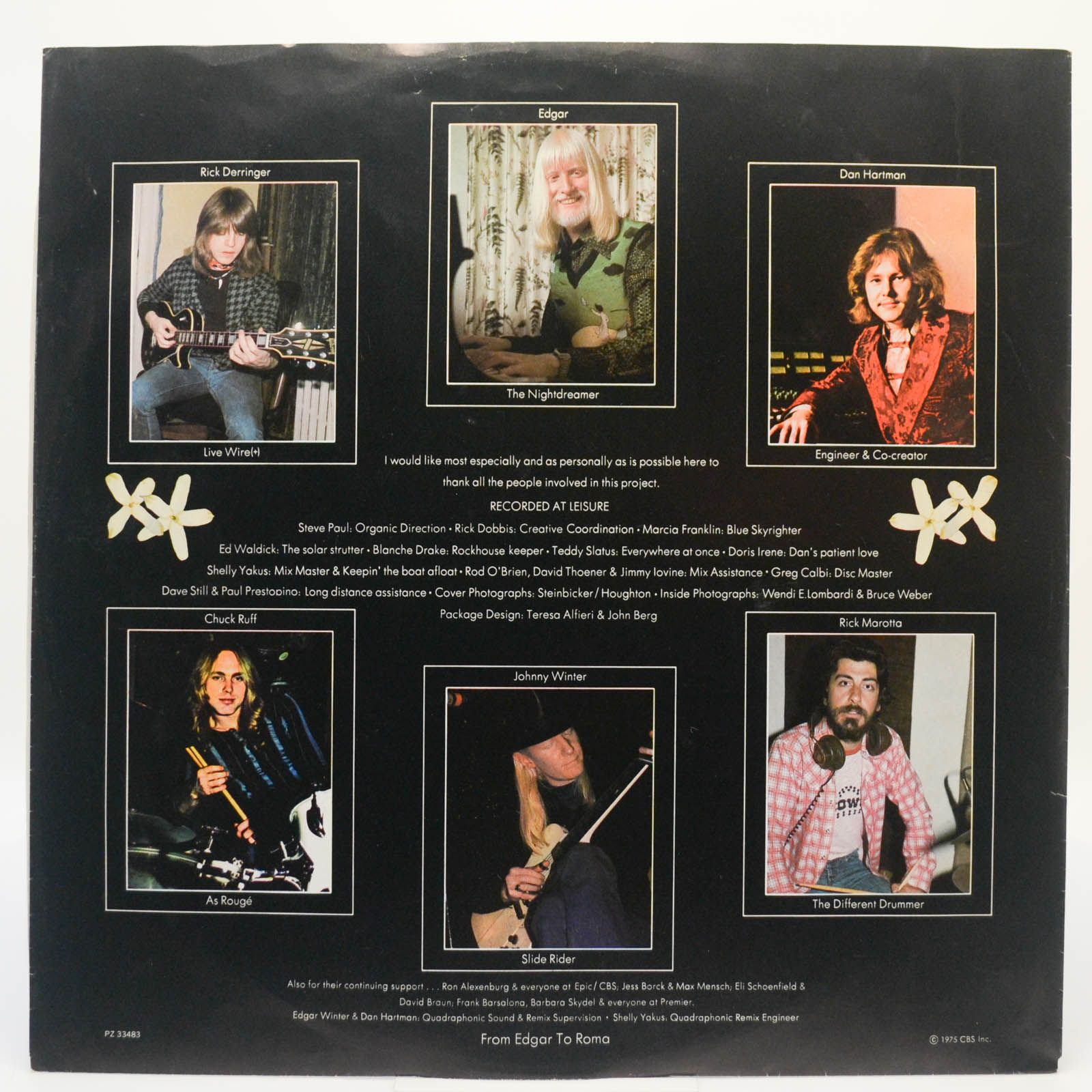 Edgar Winter — Jasmine Nightdreams (USA, Quadra), 1975