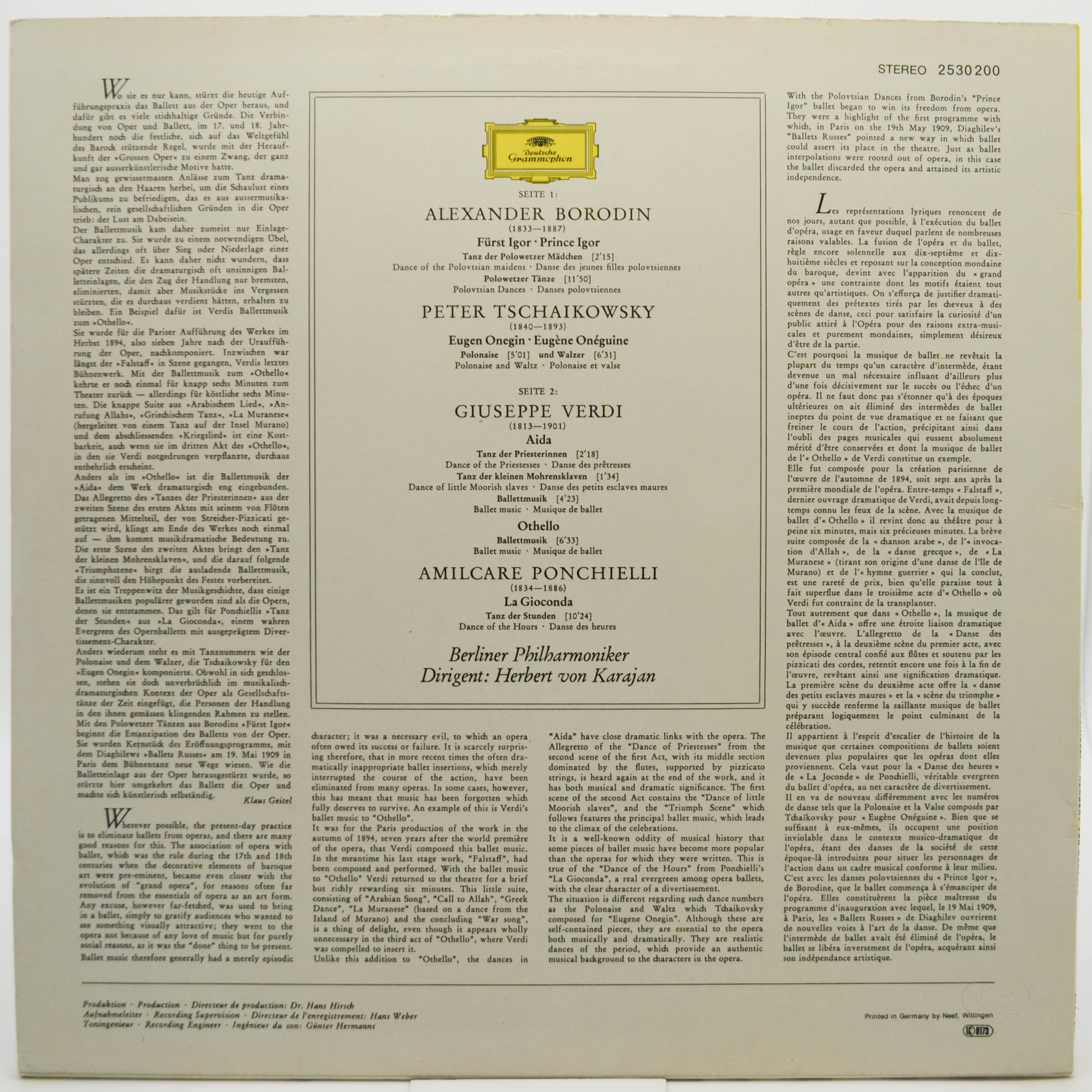 Karajan, Berliner Philharmoniker — Opernballette,