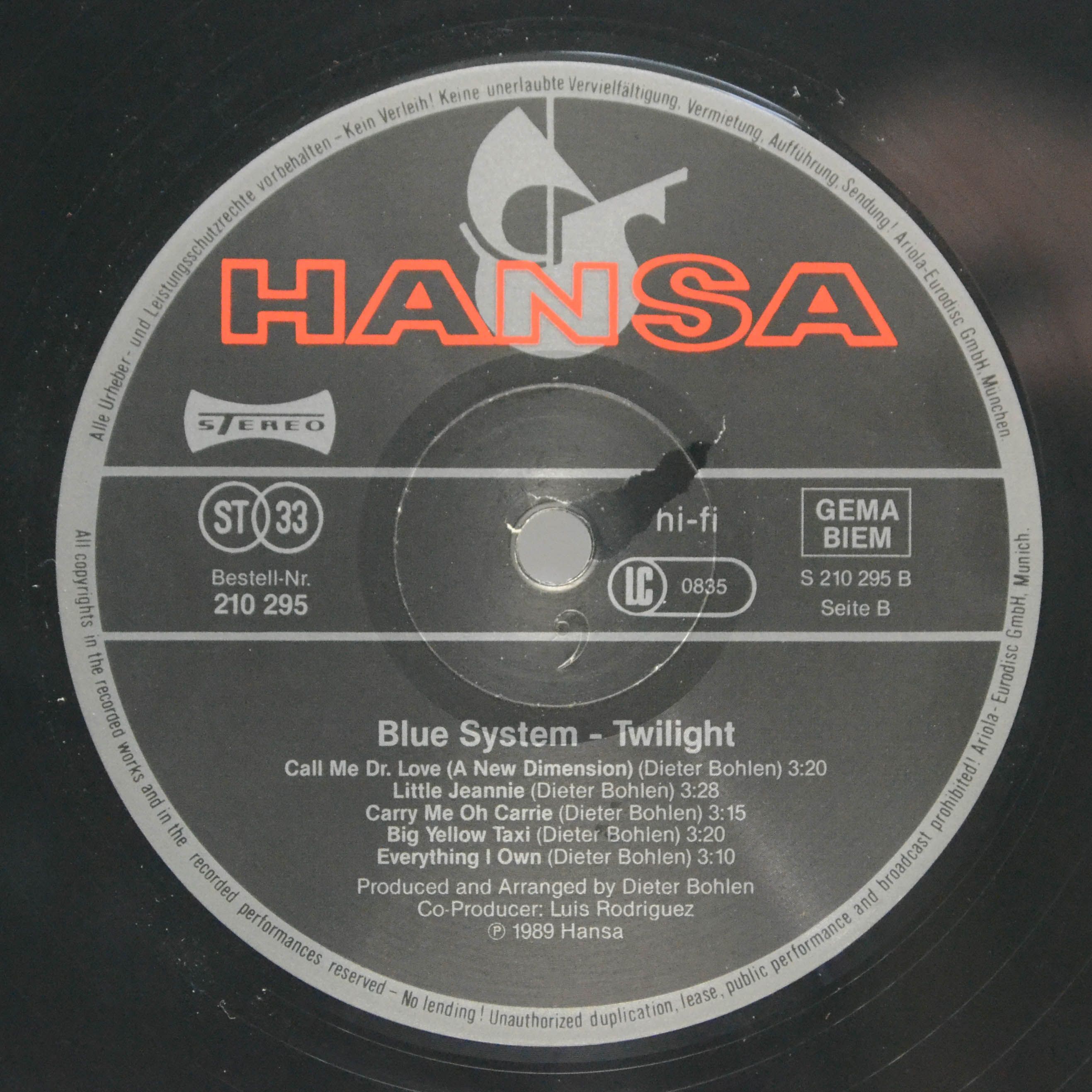 Blue System — Twilight, 1989