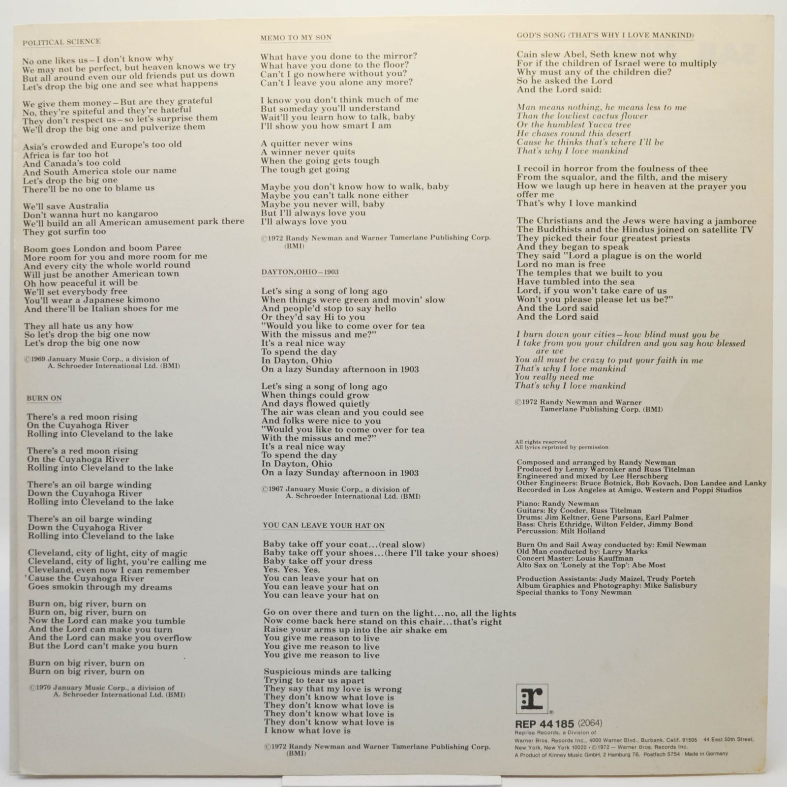 Randy Newman — Sail Away, 1972