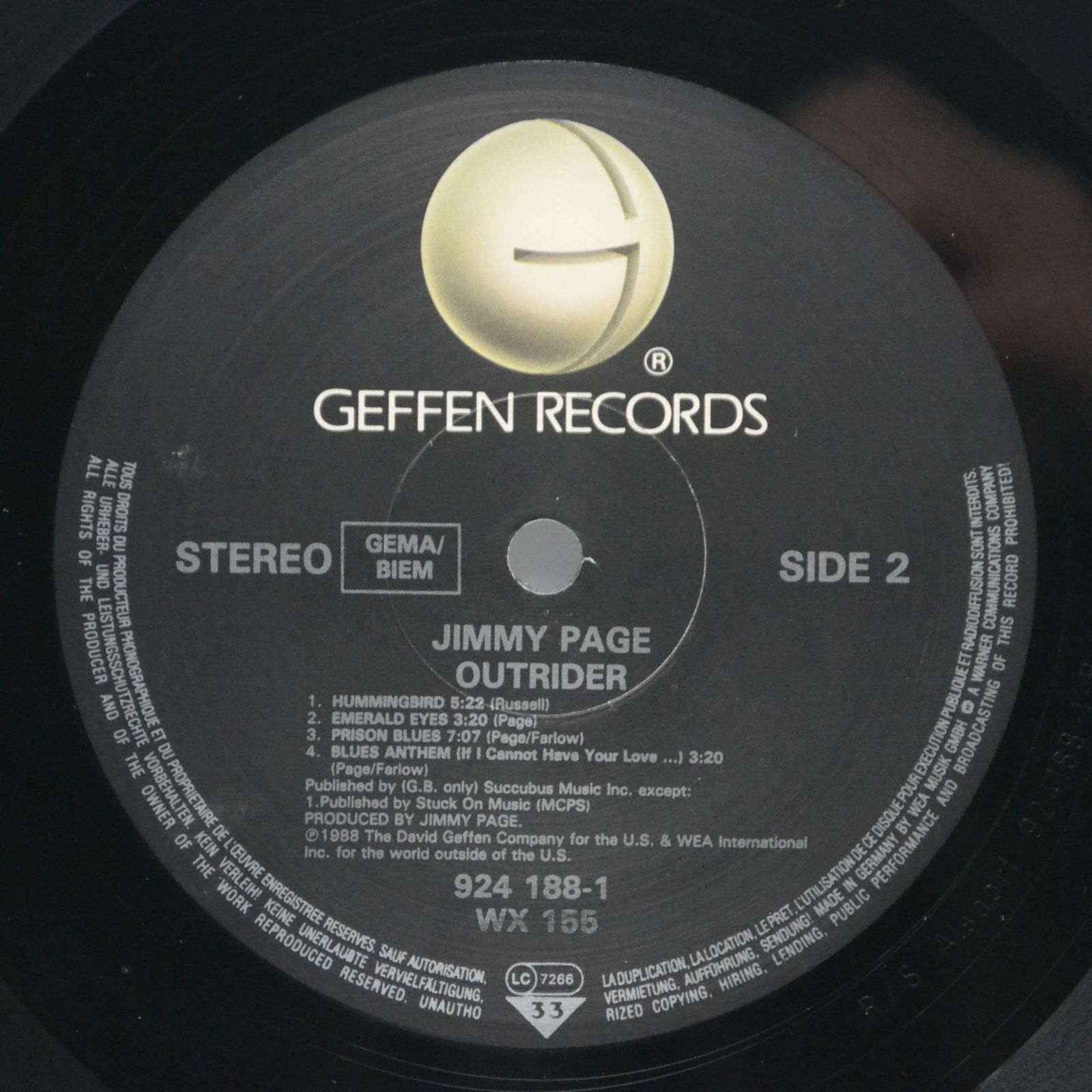 Jimmy Page — Outrider, 1988
