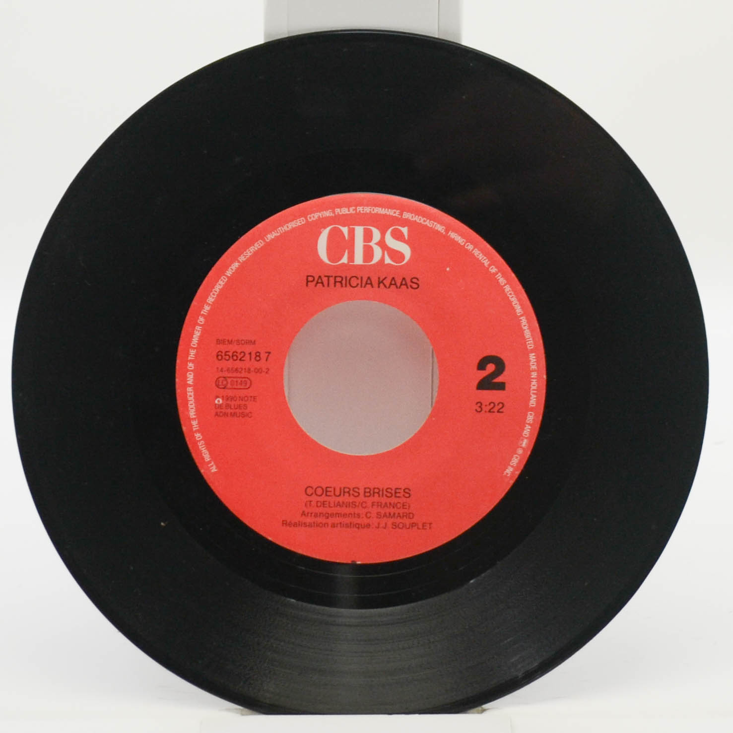 Patricia Kaas — Les Mannequins D'osier (7"), 1990