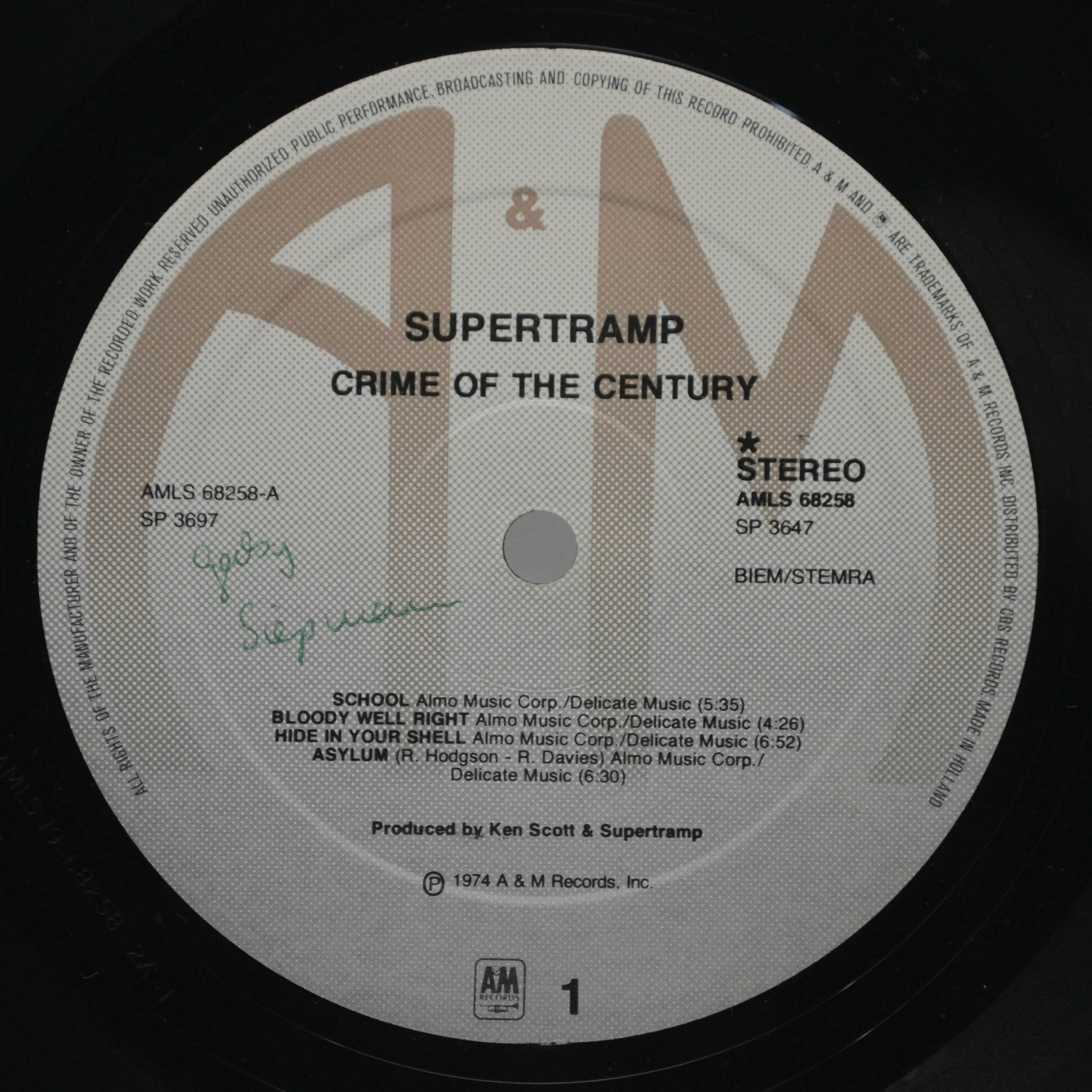 Supertramp — Crime Of The Century, 1974