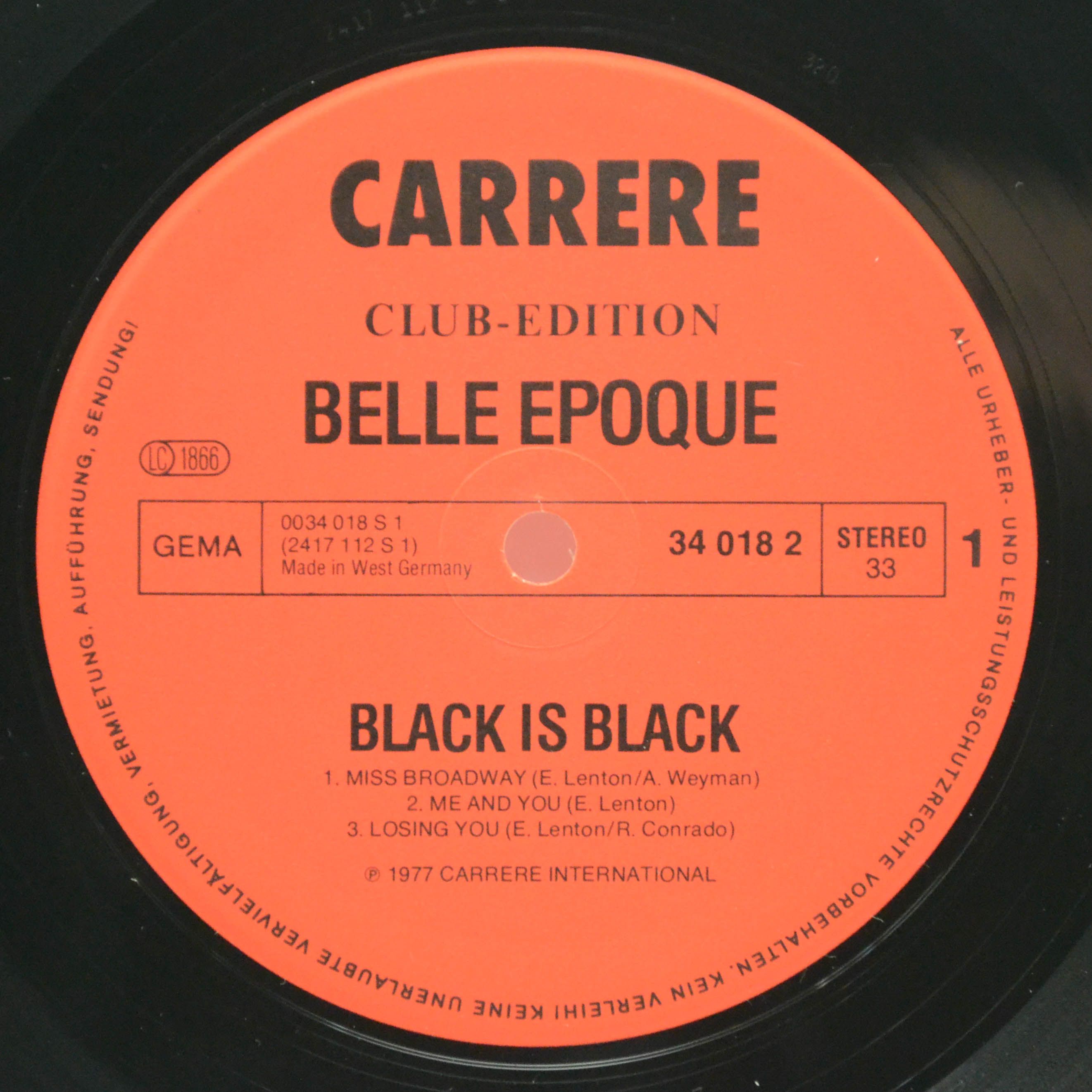 Belle Epoque — Black Is Black, 1977