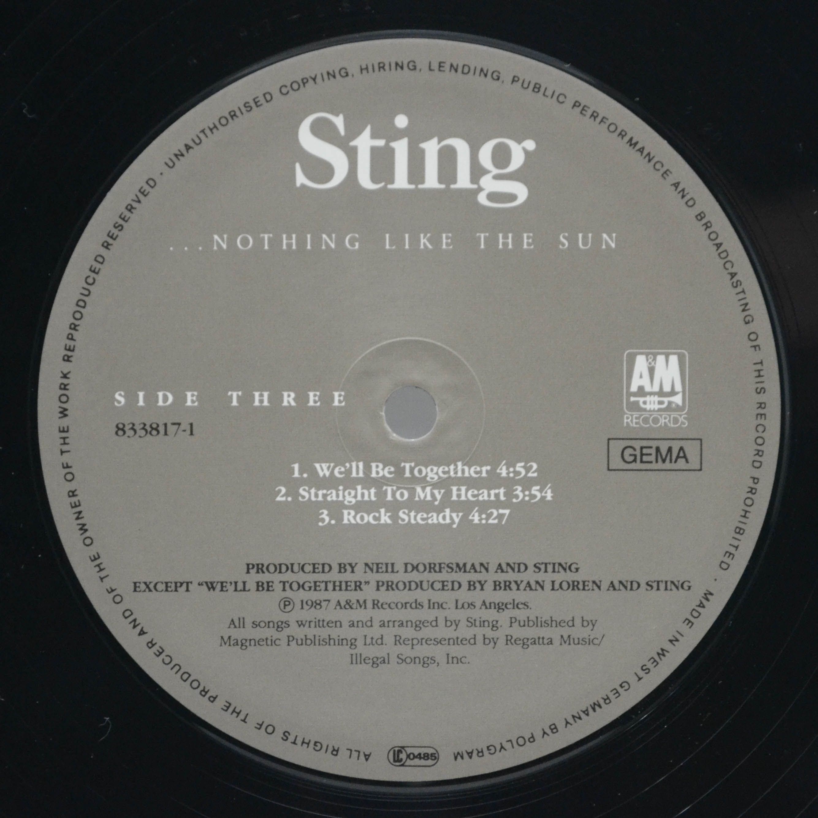 Sting — ...Nothing Like The Sun (2LP), 1987