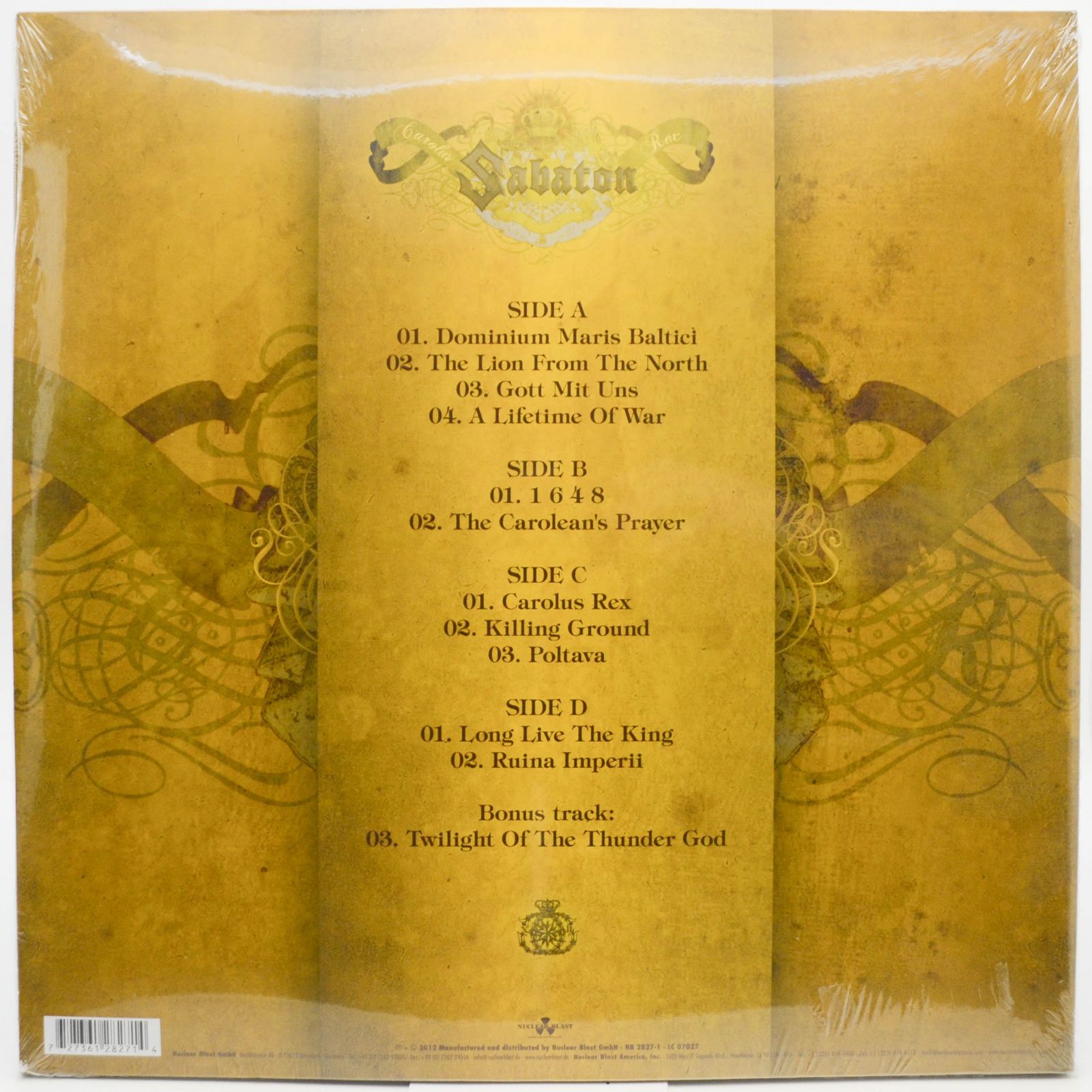 Sabaton — Carolus Rex (2LP), 2012