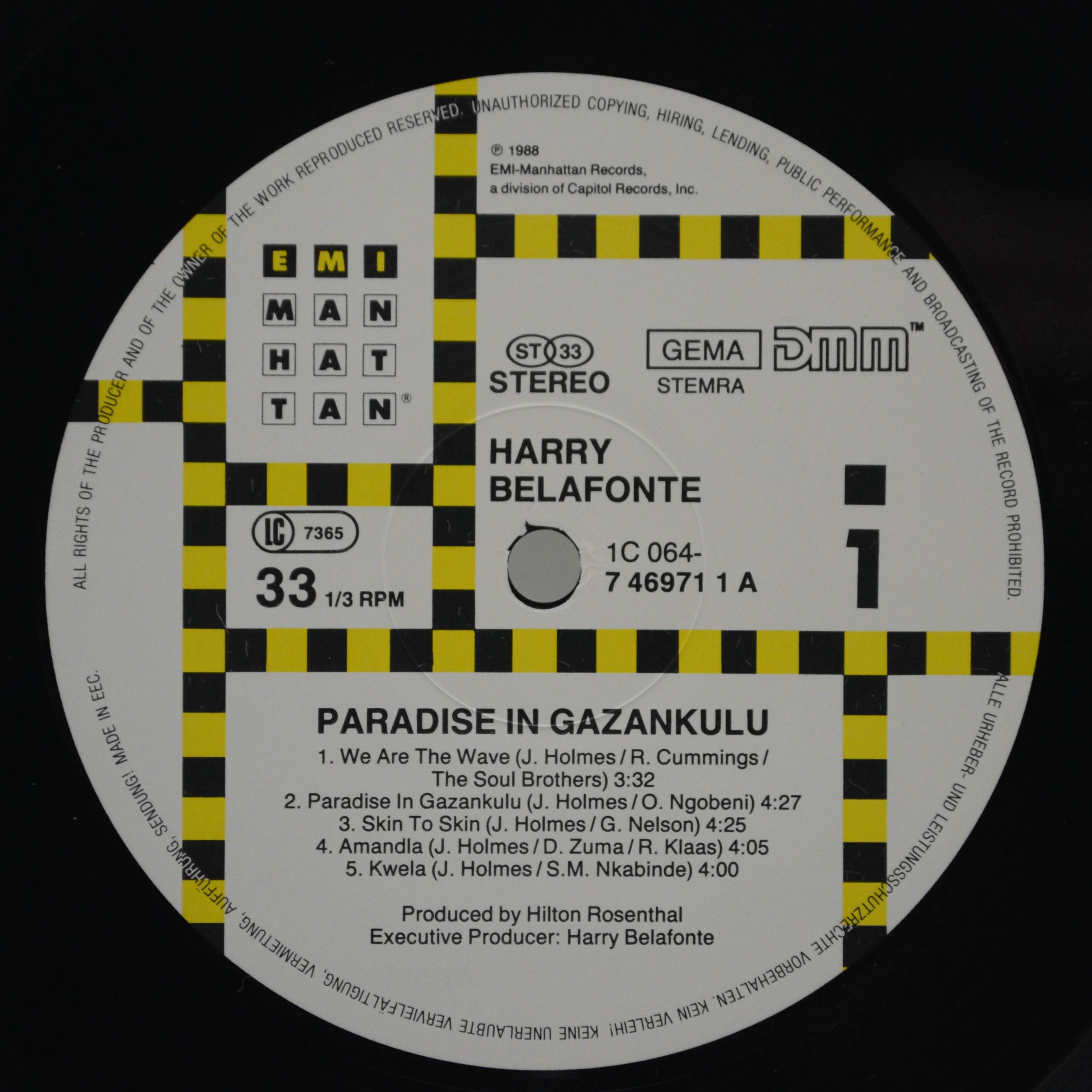 Harry Belafonte — Paradise In Gazankulu, 1988