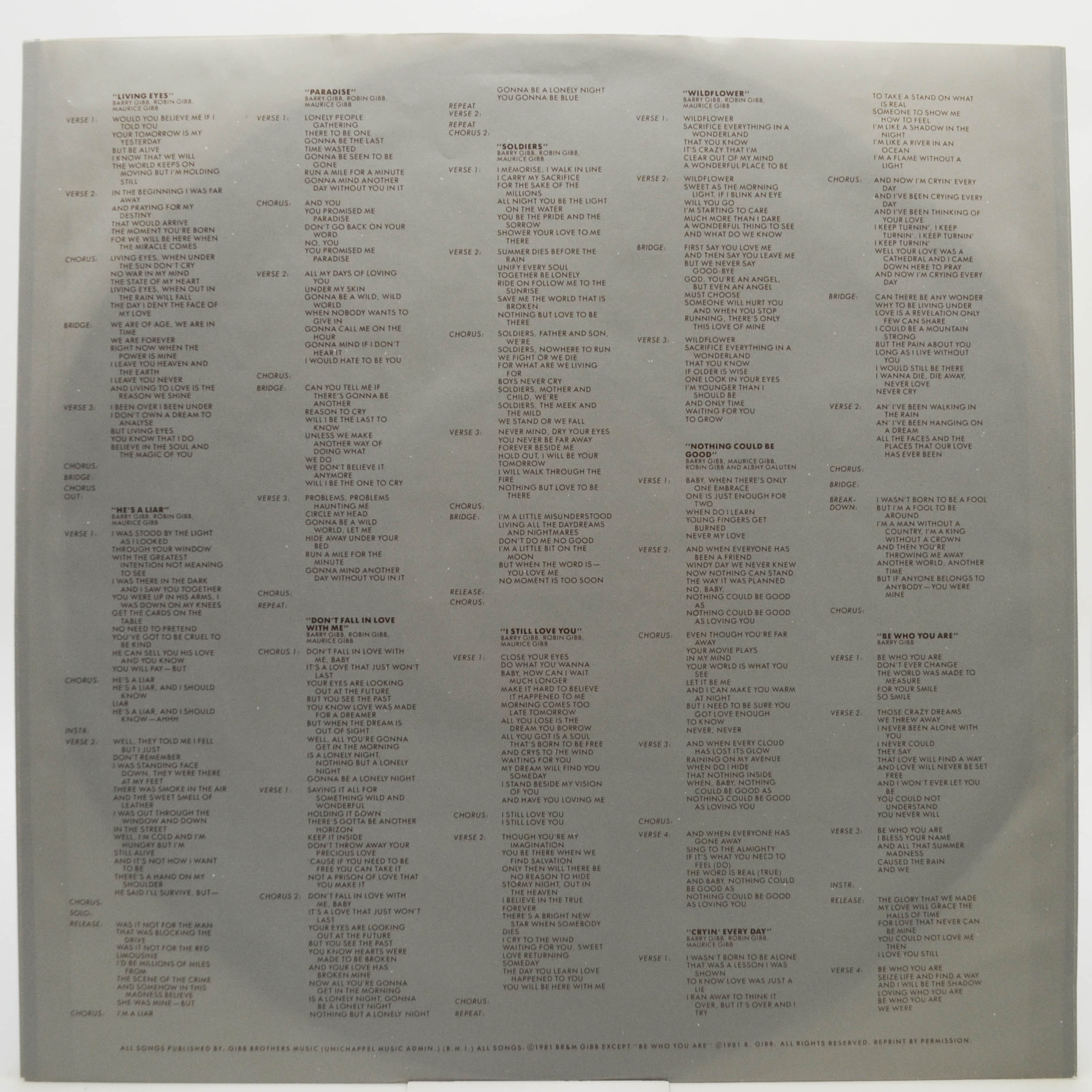 Bee Gees — Living Eyes, 1981