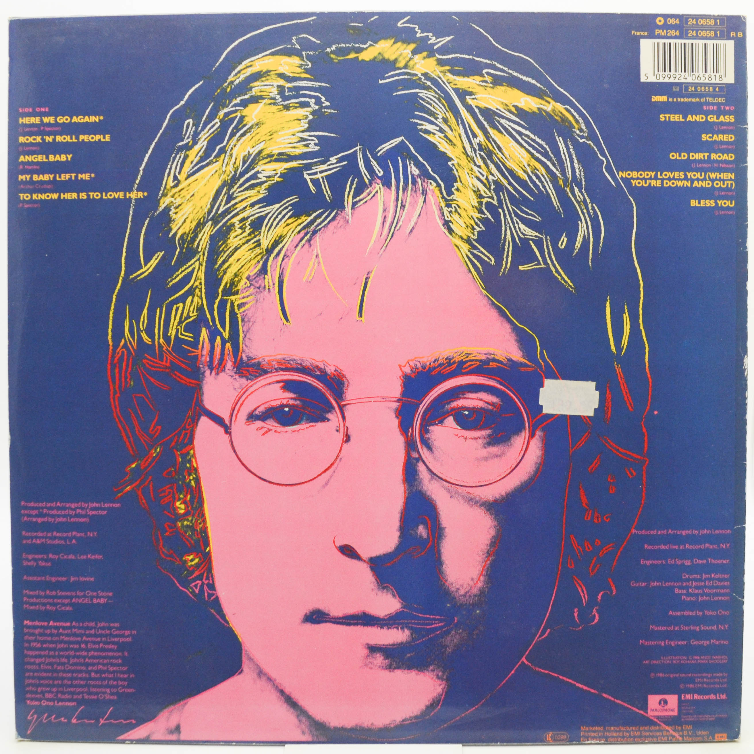 John Lennon — Menlove Ave, 1986