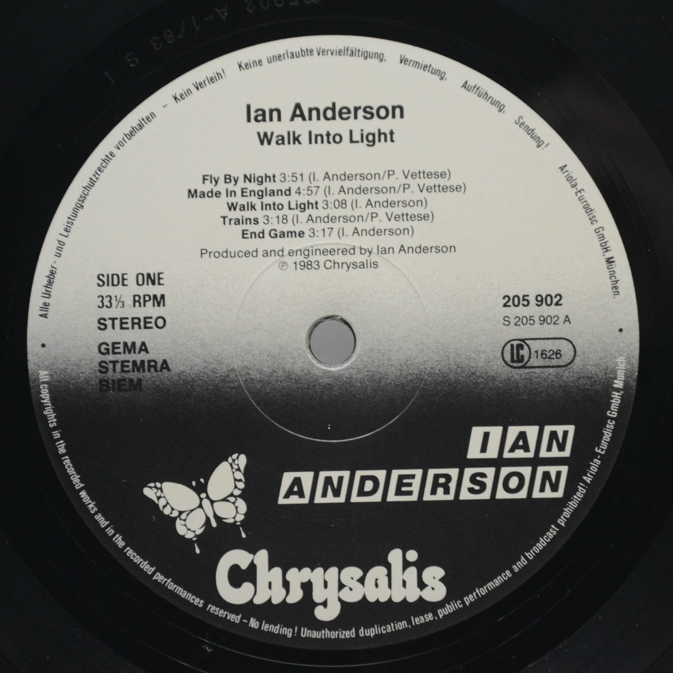 Ian Anderson — Walk Into Light, 1983